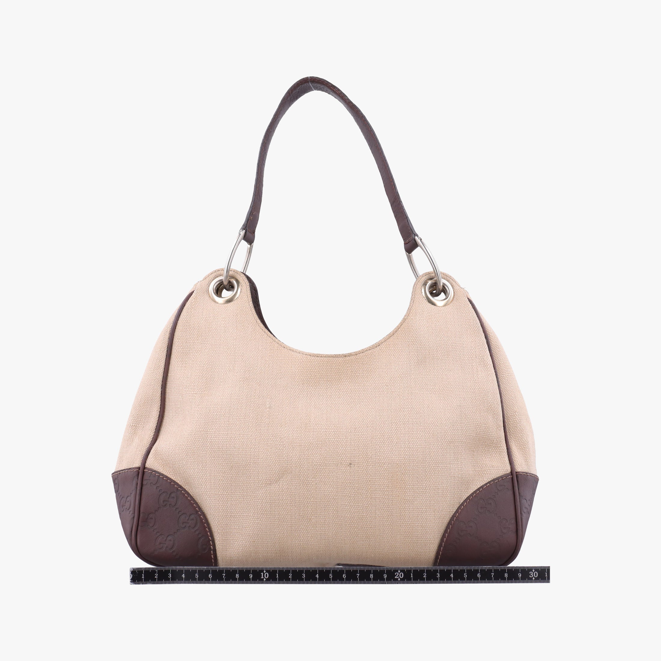 Guccissima Beige x brown Leather×Canvas 257265 F8510783グッチシマ ベージュ×ブラウン レザー×キャンバス 257265 F8510783