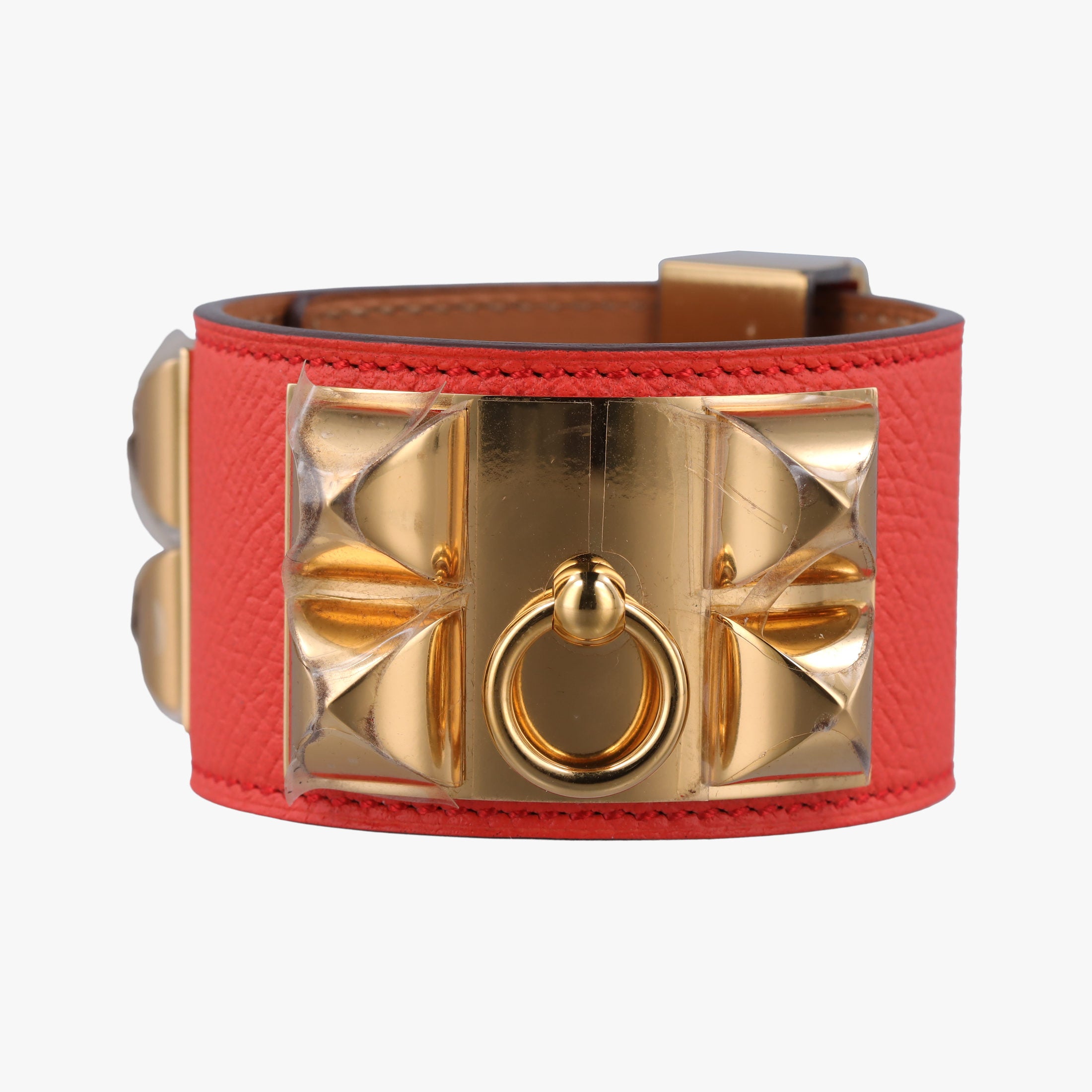 Collier de chien Orange×golden Leather × GP S T ID 012コリエ ド シアン オレンジ×ゴールド レザー×GP S T ID 012