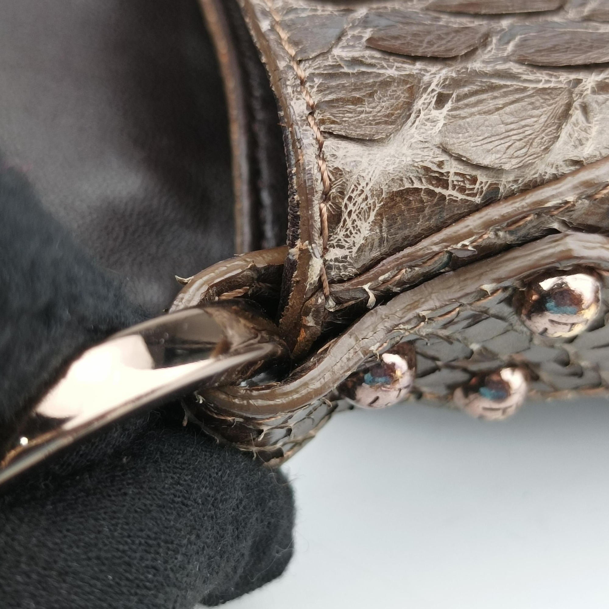 Chef Brown Mink Fur × Python 8BR445 2373-8BR353-JQQ-039シェフ ブラウン ミンク × パイソン 8BR445 2373-8BR353-JQQ-039