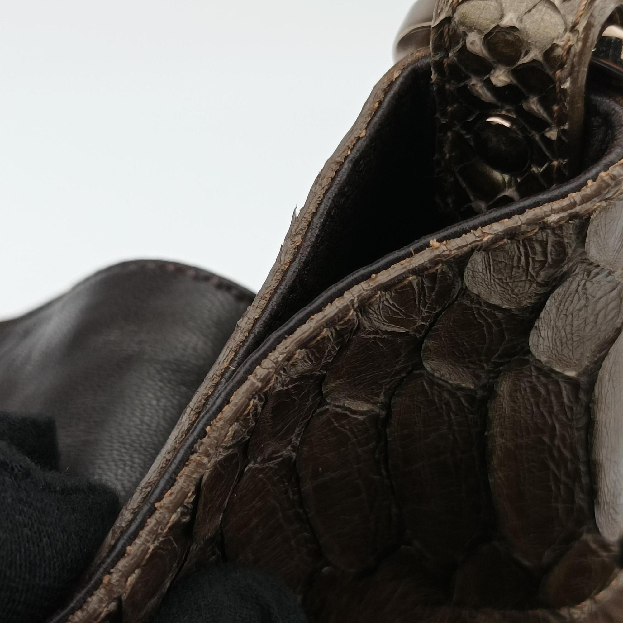 Chef Brown Mink Fur × Python 8BR445 2373-8BR353-JQQ-039シェフ ブラウン ミンク × パイソン 8BR445 2373-8BR353-JQQ-039