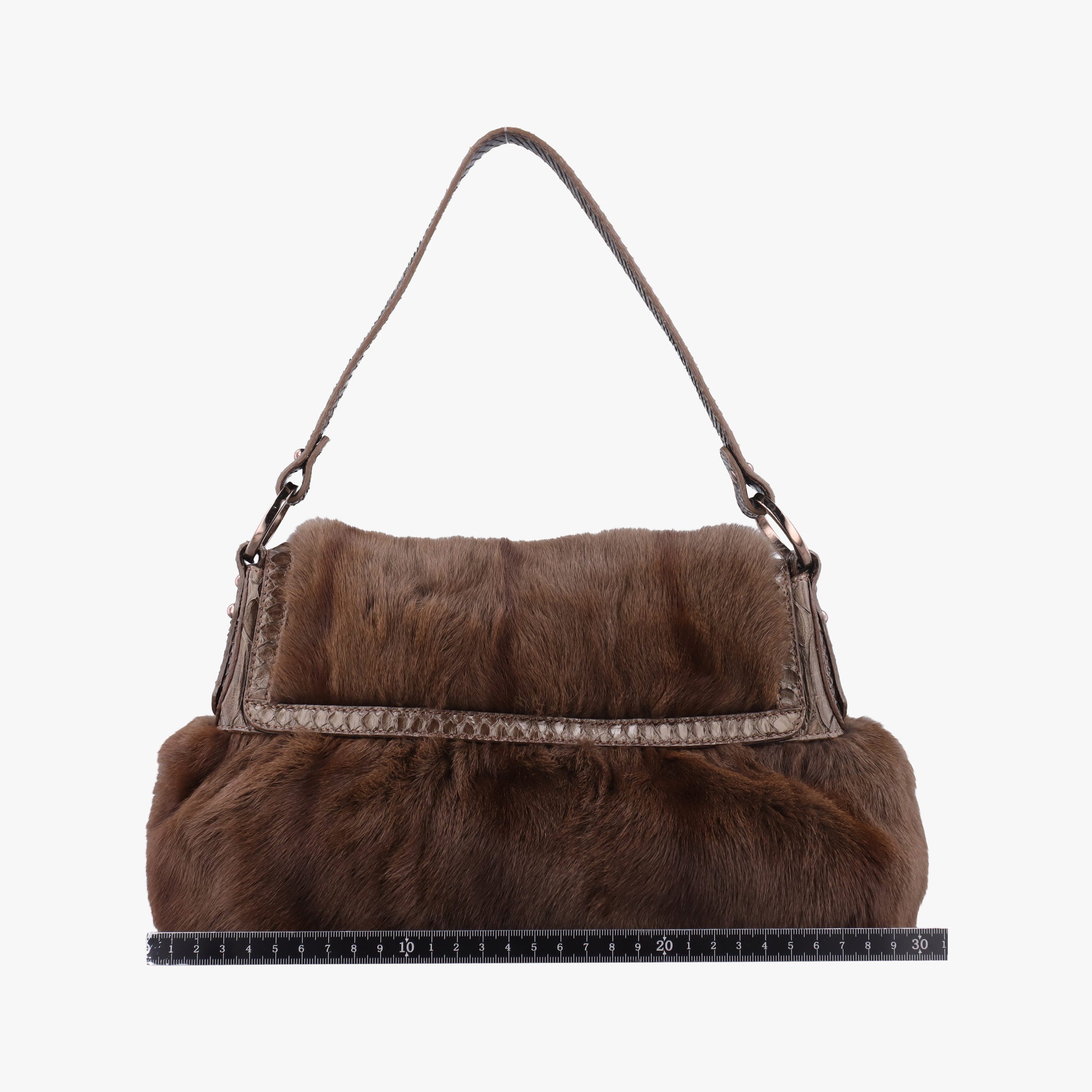 Chef Brown Mink Fur × Python 8BR445 2373-8BR353-JQQ-039シェフ ブラウン ミンク × パイソン 8BR445 2373-8BR353-JQQ-039