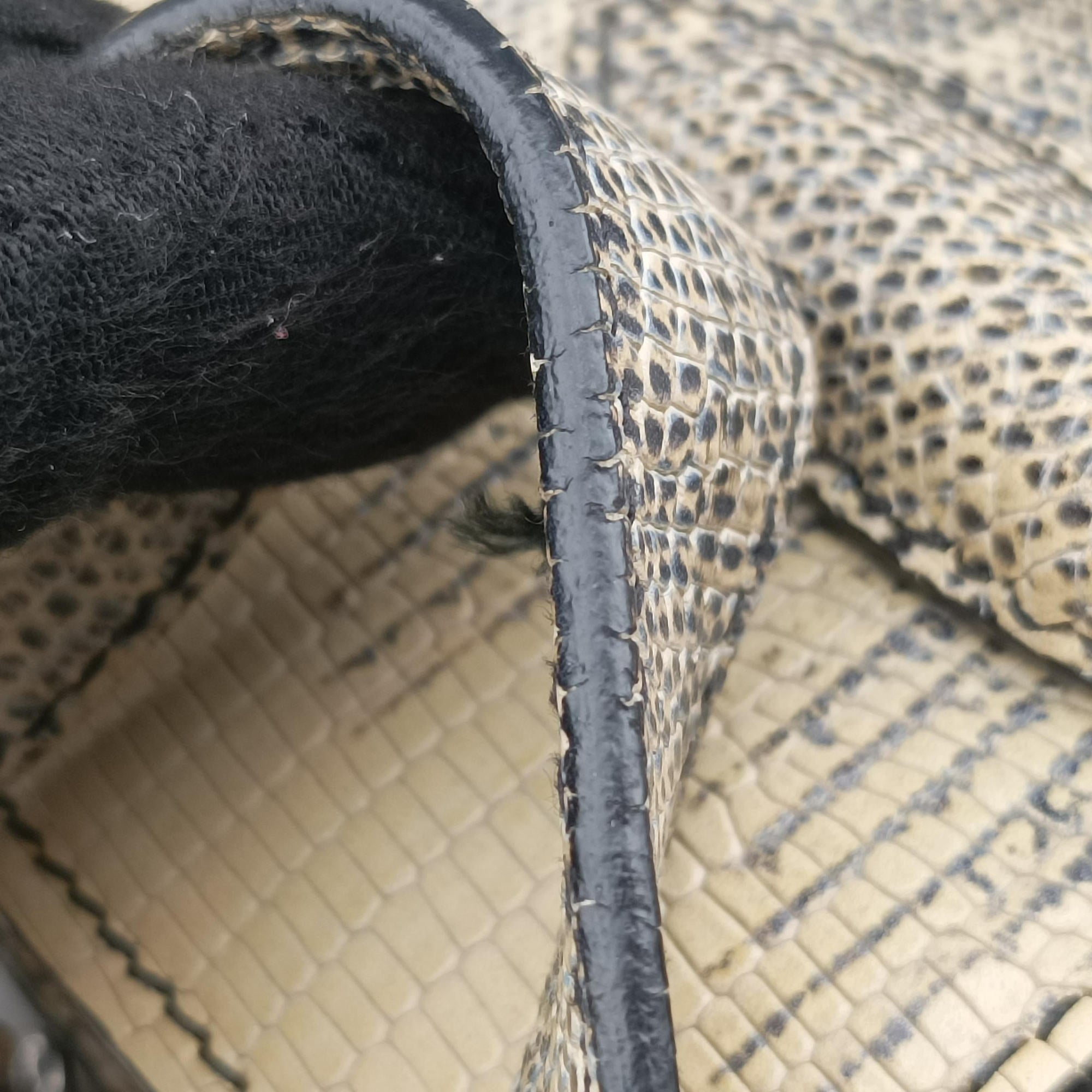 Miu Lady Beige Lizard Embossed Leather 5BA044 53ミュウ レディ ベージュ リザード型押しレザー 5BA044 53