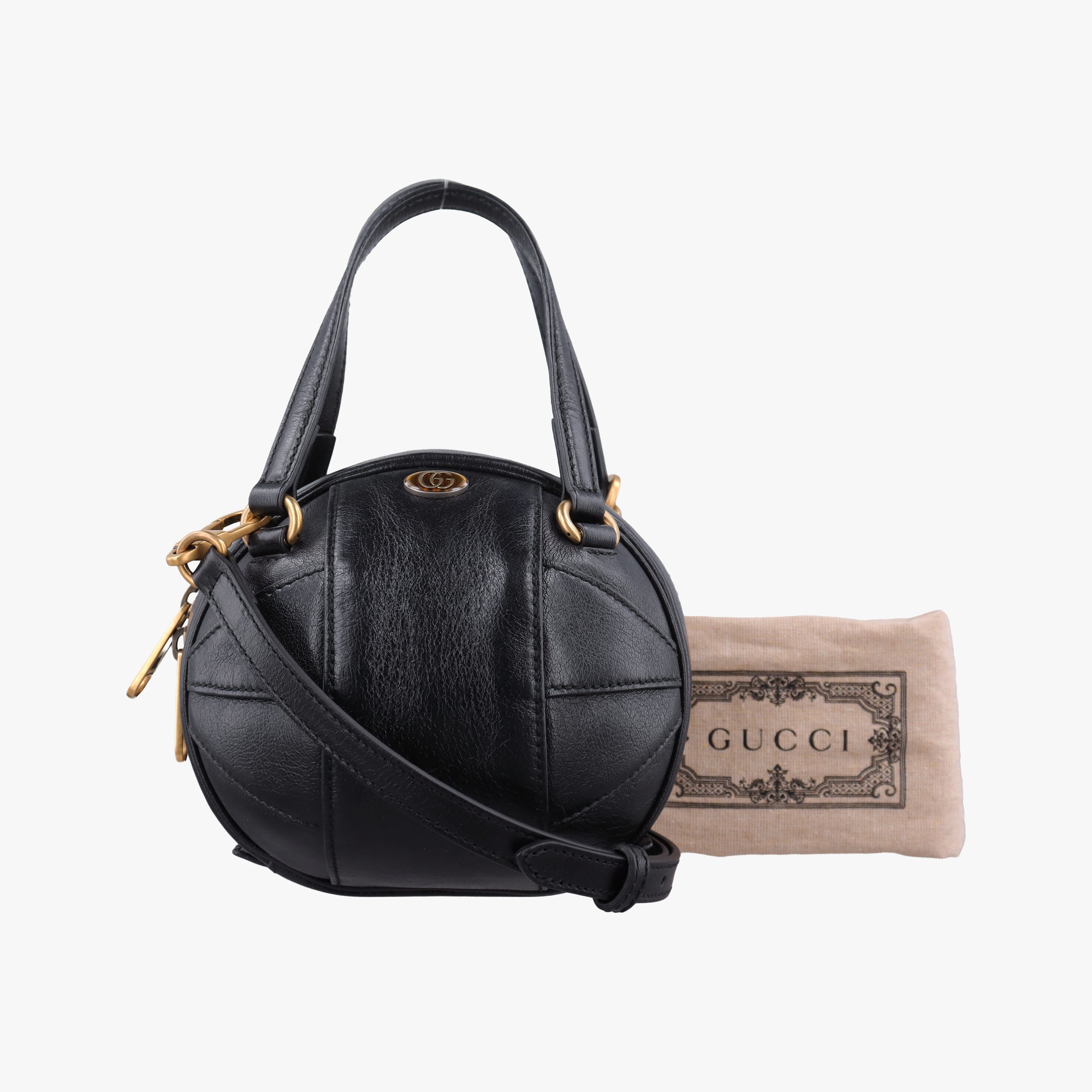 Basketball Shape Black Leather 547855 E027025791バスケットボールシェイプ ブラック レザー 547855 E027025791