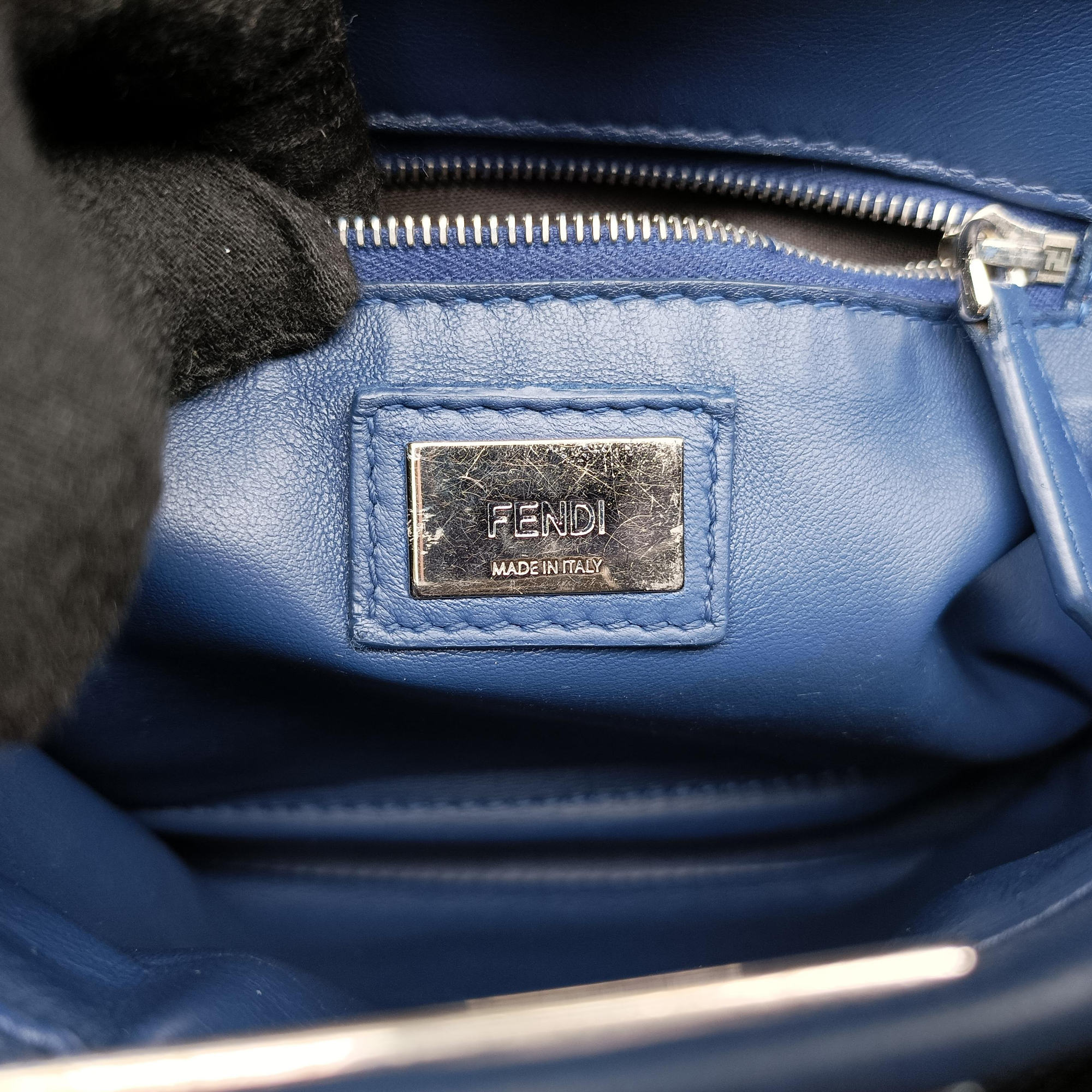 PEEKABOO mini Blue Leather 8BN244 8BN244-K4P-178-10429ピーカブー ミニ ブルー レザー 8BN244 8BN244-K4P-178-10429