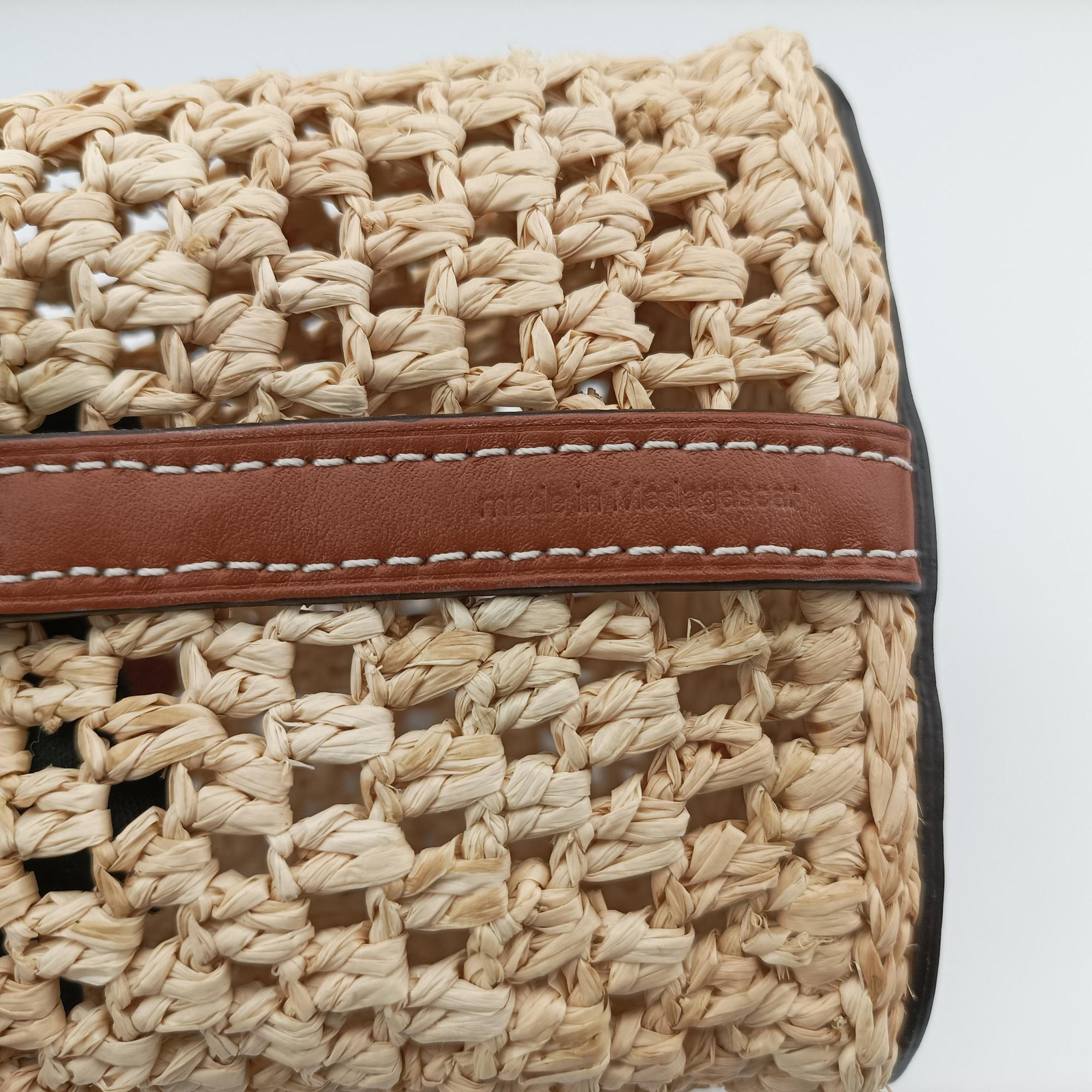 Noé Purse Beige x Brown natural raffia M83521 IC Chipノエ パース ベージュ×ブラウン ナチュラルラフィア M83521 ICチップ