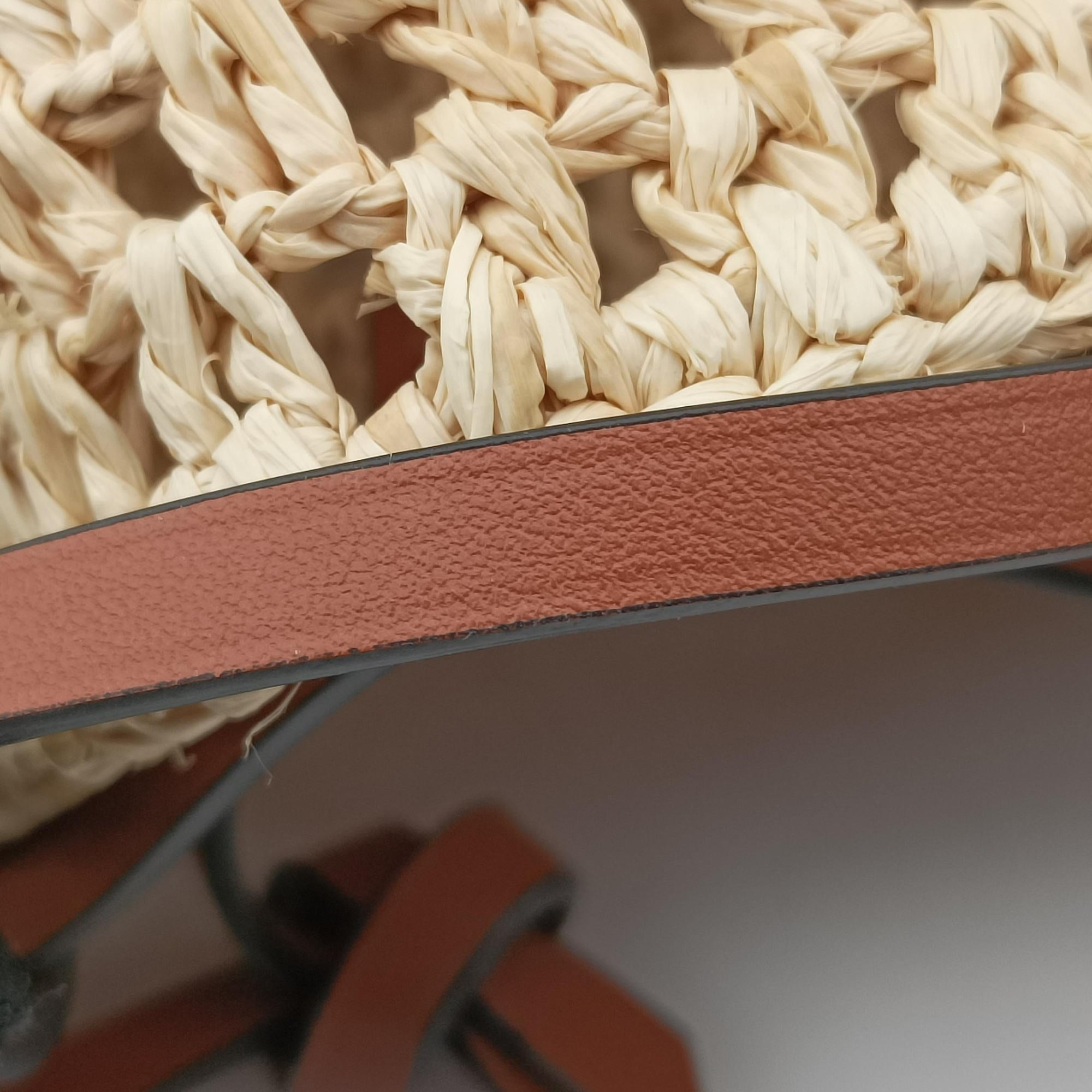 Noé Purse Beige x Brown natural raffia M83521 IC Chipノエ パース ベージュ×ブラウン ナチュラルラフィア M83521 ICチップ