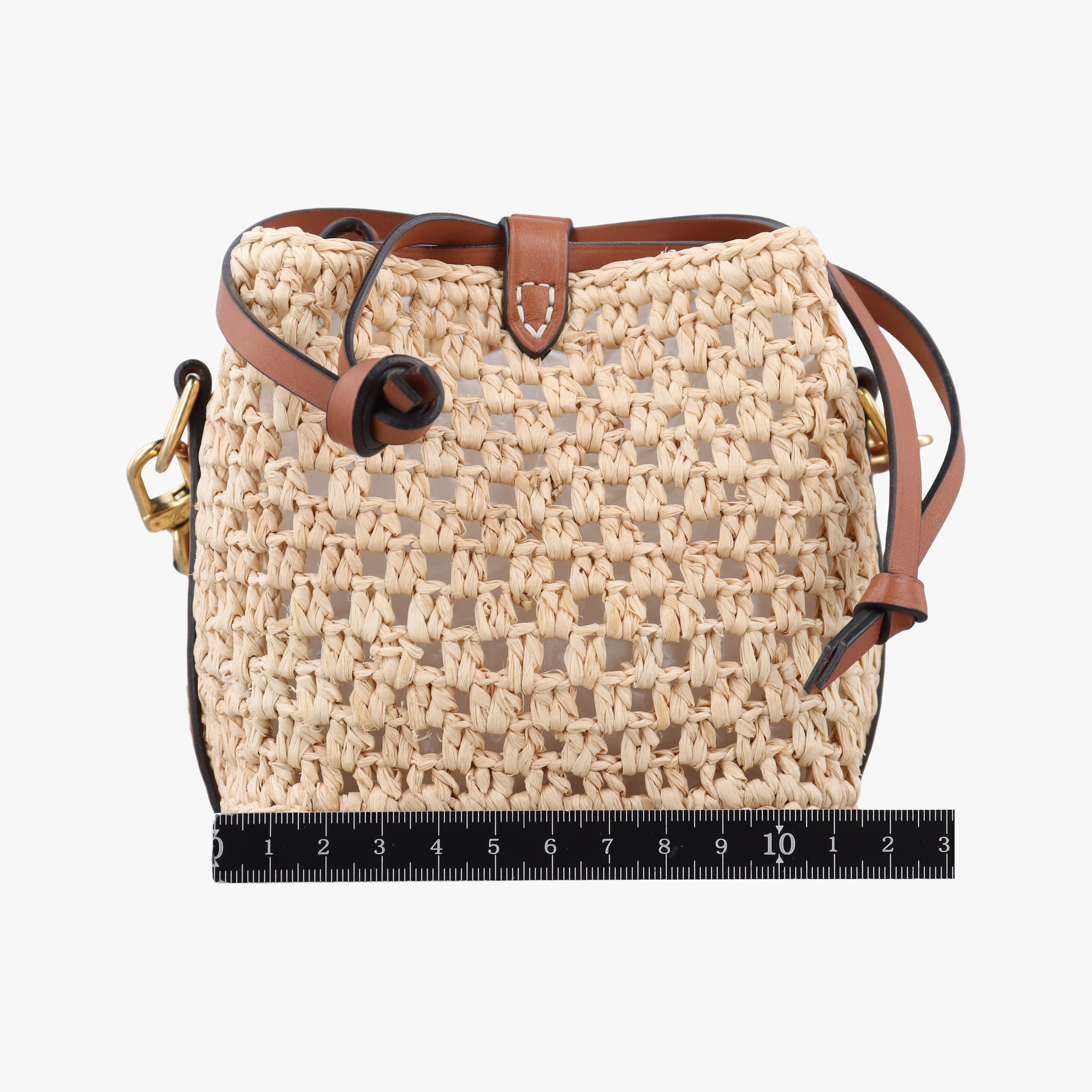 Noé Purse Beige x Brown natural raffia M83521 IC Chipノエ パース ベージュ×ブラウン ナチュラルラフィア M83521 ICチップ