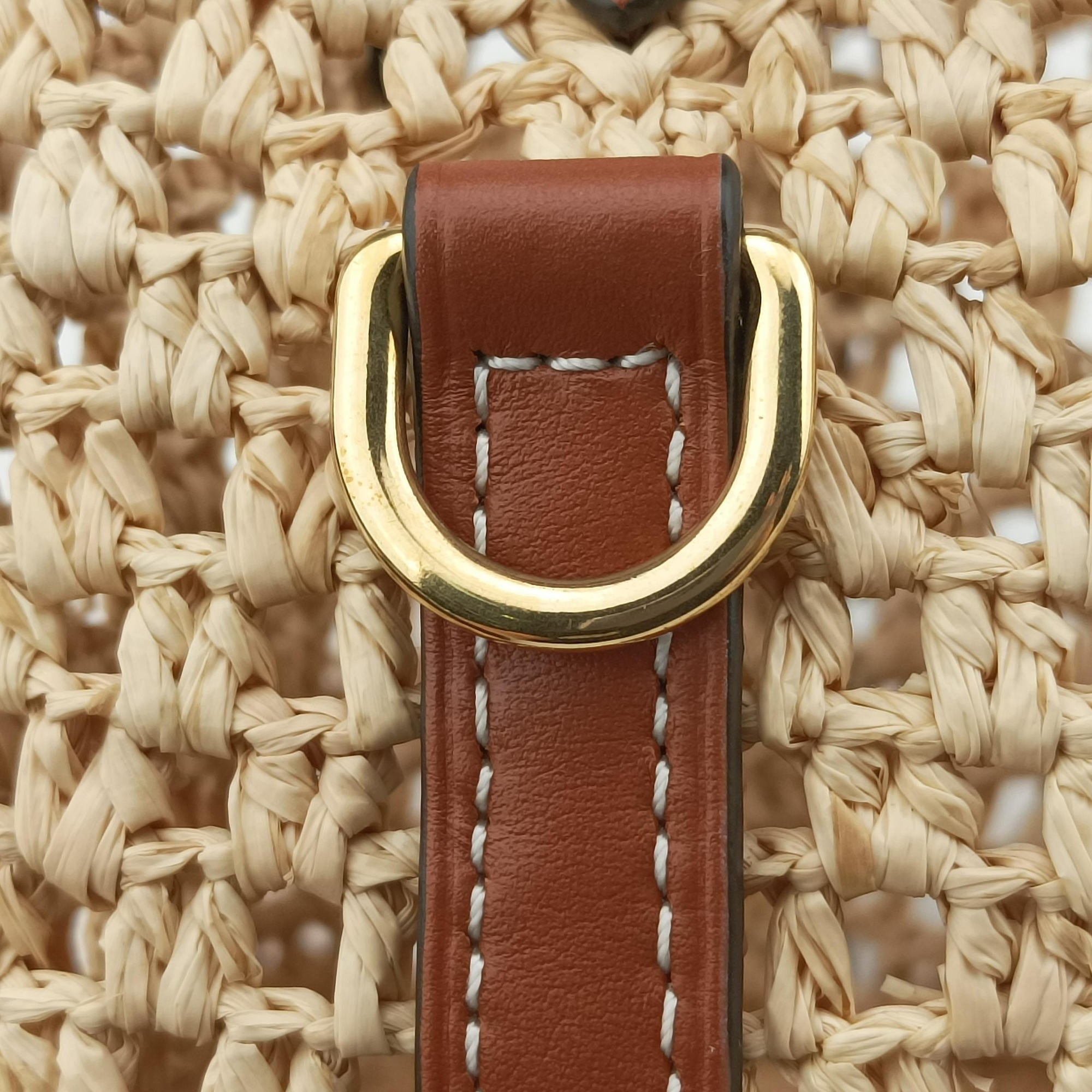 Noé Purse Beige x Brown natural raffia M83521 IC Chipノエ パース ベージュ×ブラウン ナチュラルラフィア M83521 ICチップ