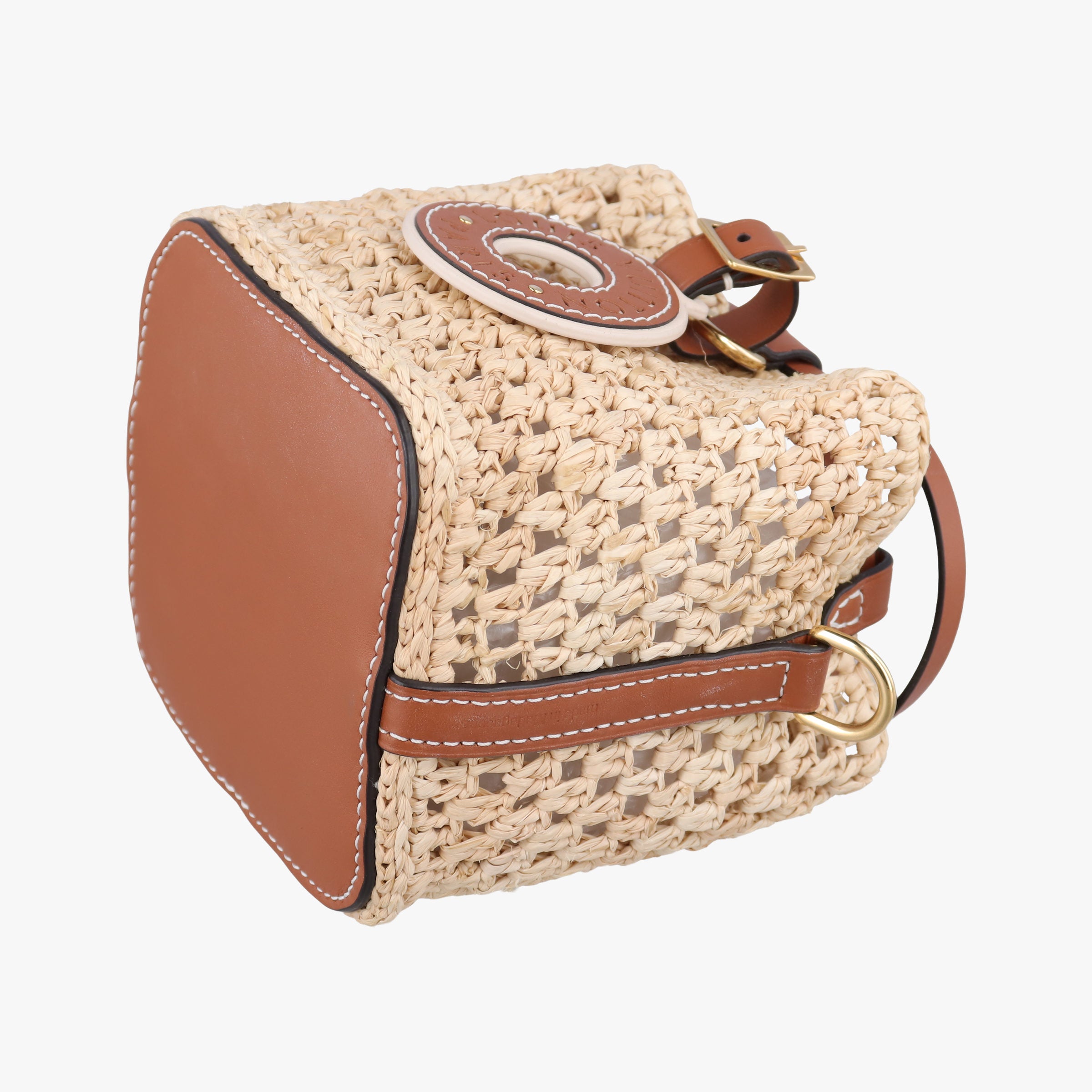 Noé Purse Beige x Brown natural raffia M83521 IC Chipノエ パース ベージュ×ブラウン ナチュラルラフィア M83521 ICチップ
