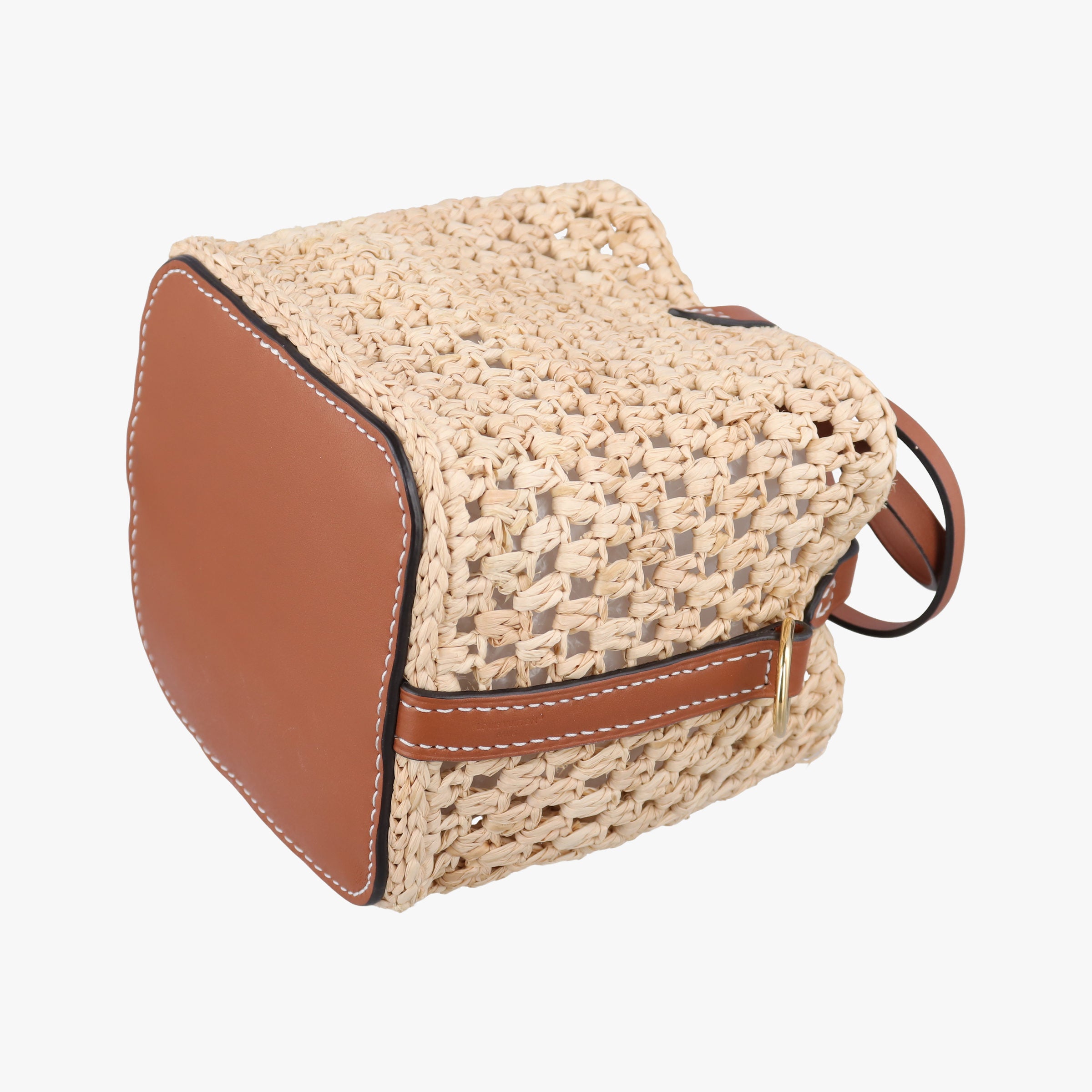 Noé Purse Beige x Brown natural raffia M83521 IC Chipノエ パース ベージュ×ブラウン ナチュラルラフィア M83521 ICチップ