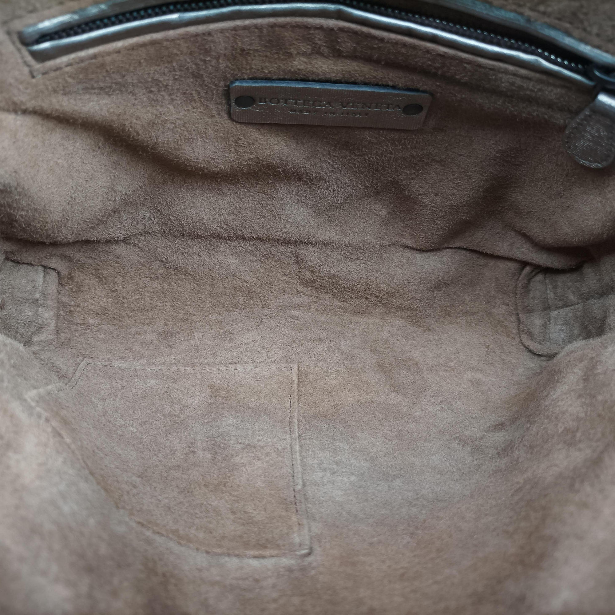 NODINI Intrecciato Silver Gray lambskin B06389674Zノディーニ イントレチャート シルバーグレー ラムスキン B06389674Z
