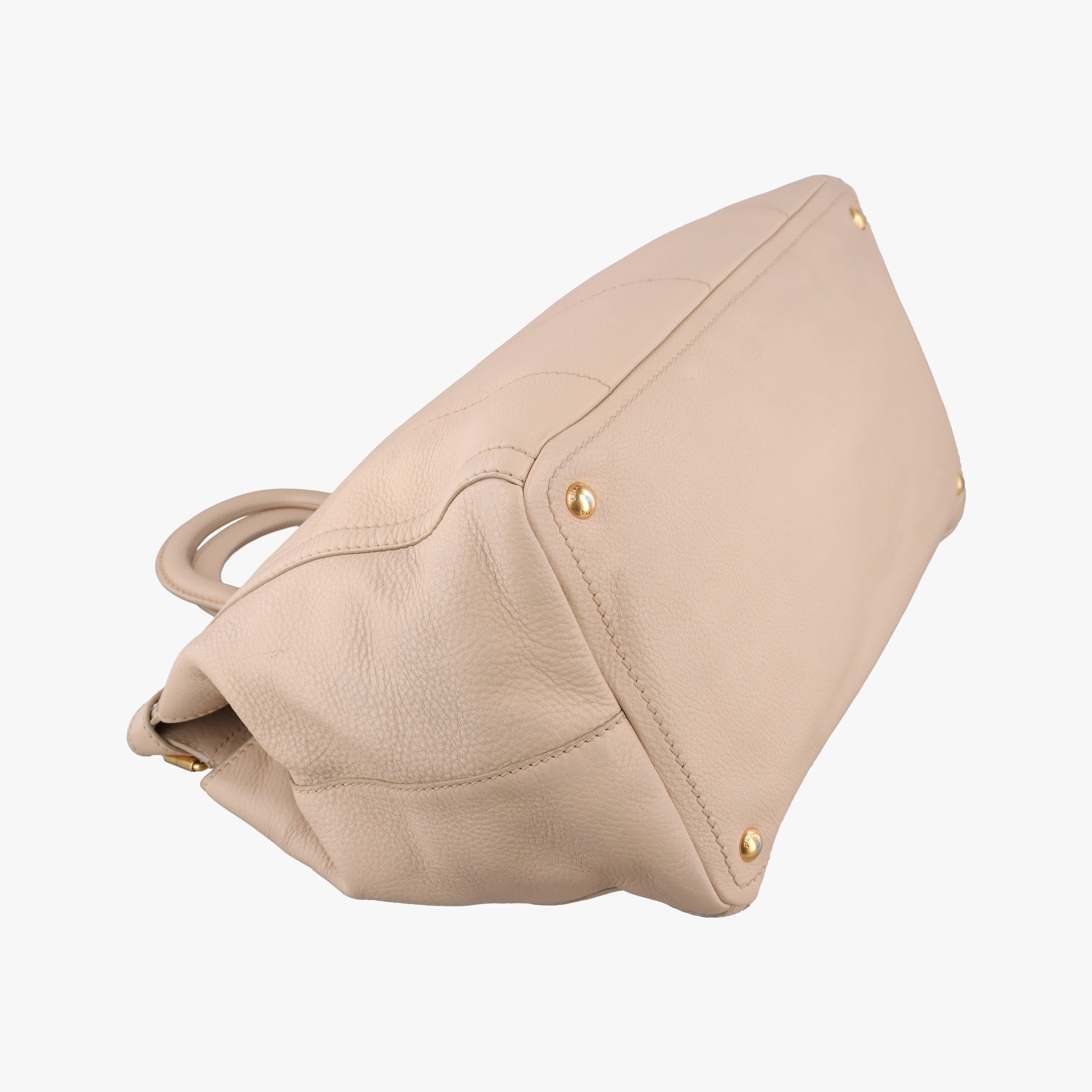 Cervo Frame Satchel Beige Leather 113セルボ フレーム サッチェル ベージュ レザー 113