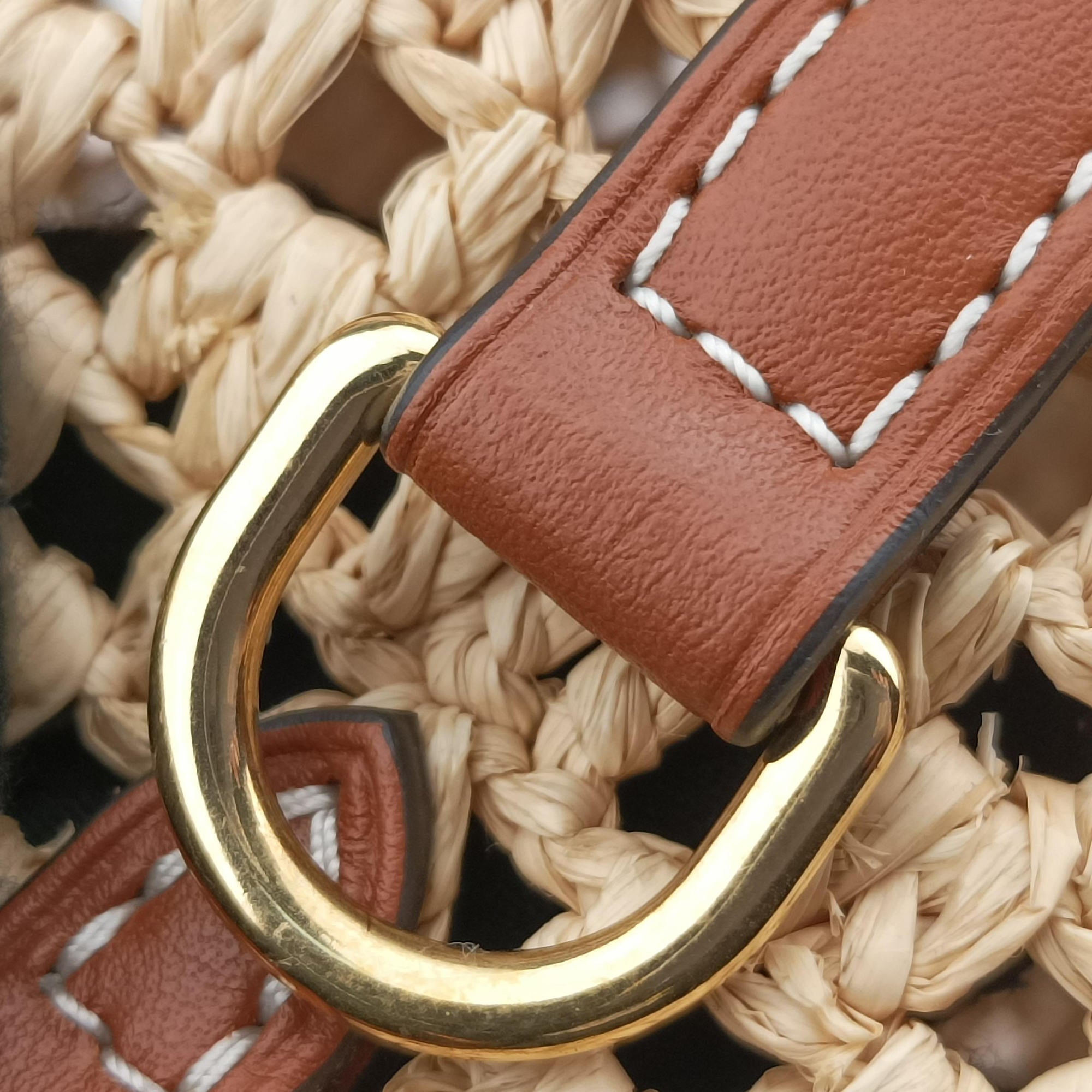 Noé Purse Beige x Brown natural raffia M83521 IC Chipノエ パース ベージュ×ブラウン ナチュラルラフィア M83521 ICチップ