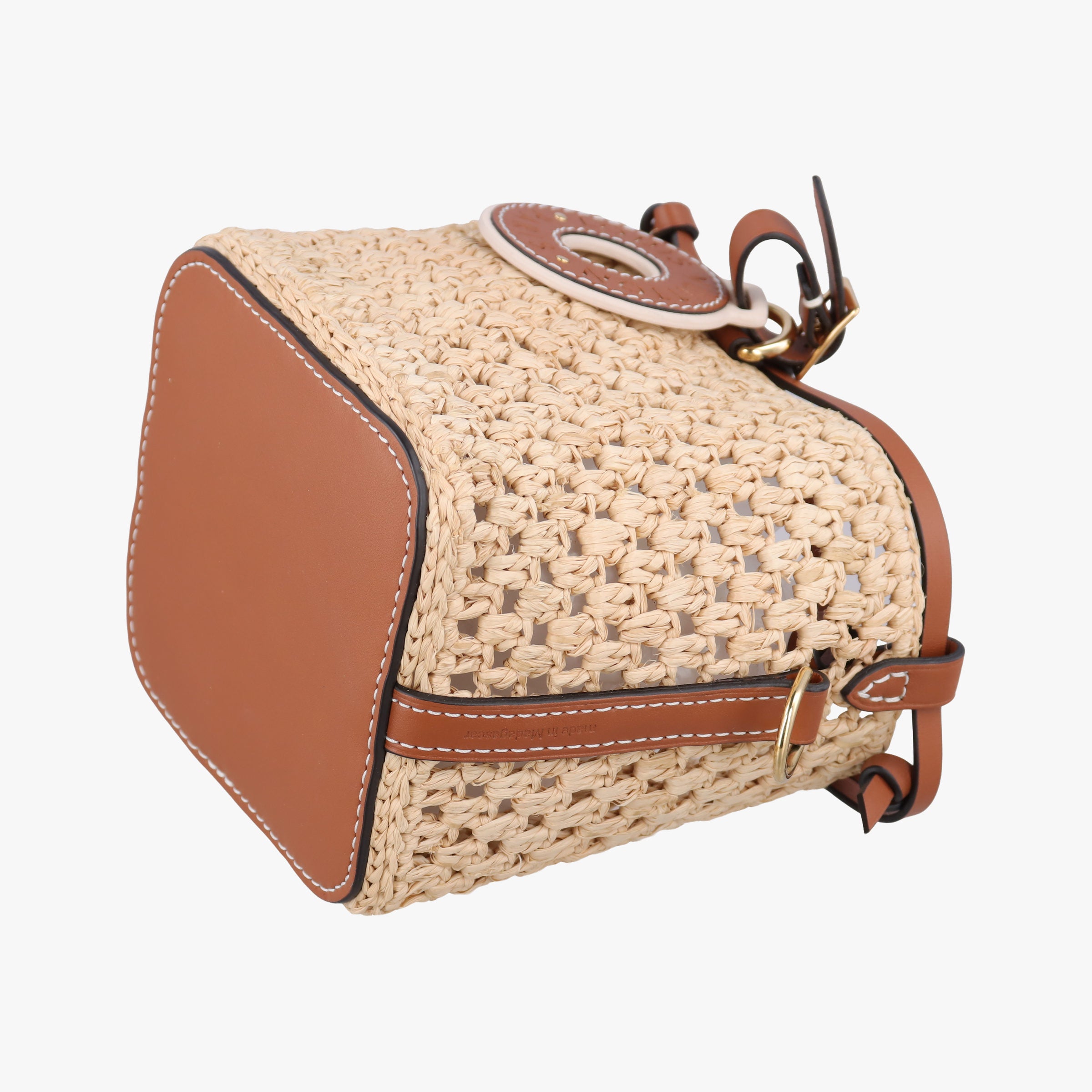 Noé Purse Beige x Brown natural raffia M83521 IC Chipノエ パース ベージュ×ブラウン ナチュラルラフィア M83521 ICチップ