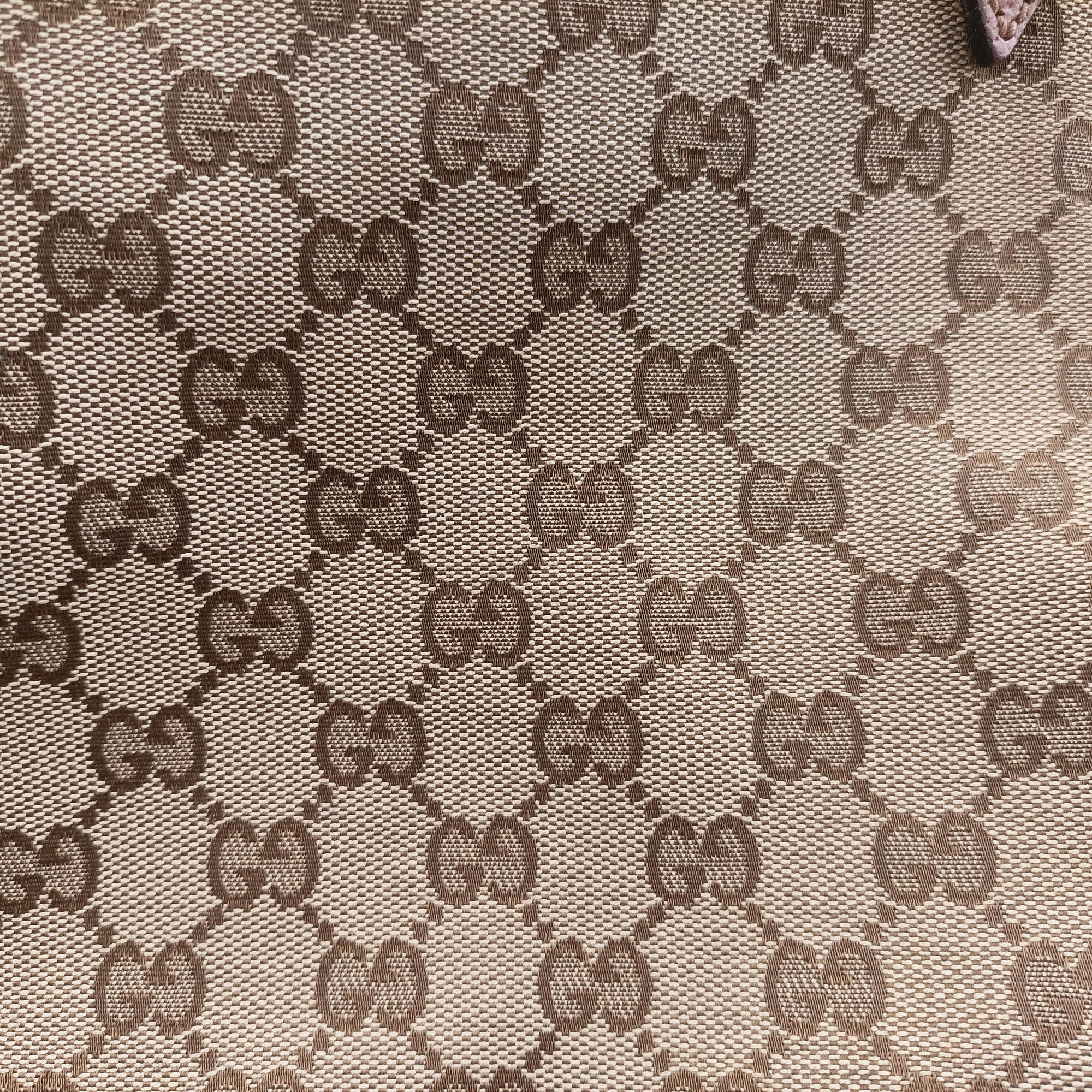 Bree Brown Leather×Canvas 323671 G015653987ブリー ブラウン レザー×キャンバス 323671 G015653987