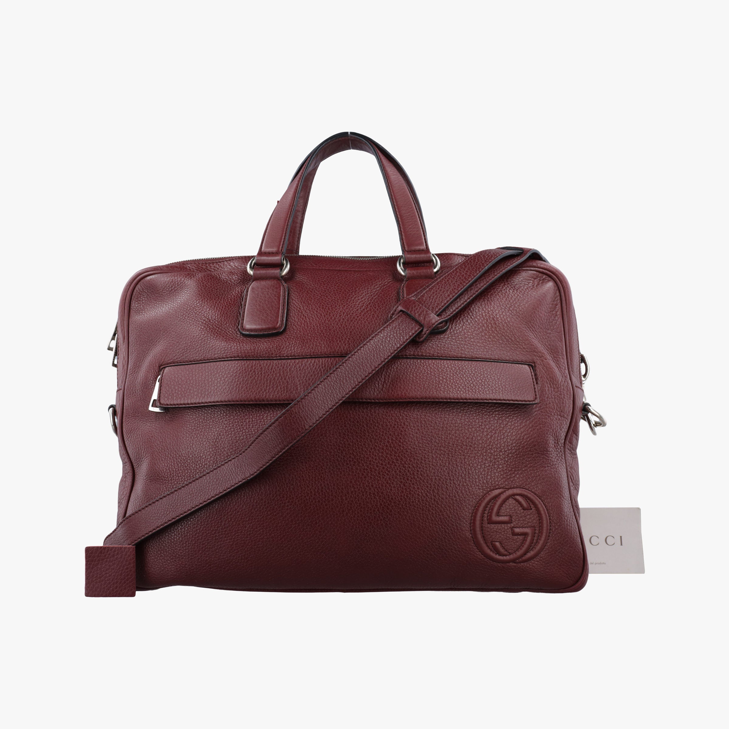Interlocking G Soho business Burgundy Leather 322057 H014741877インターロッキングG ソーホー ビジネス ワインレッド レザー 322057 H014741877