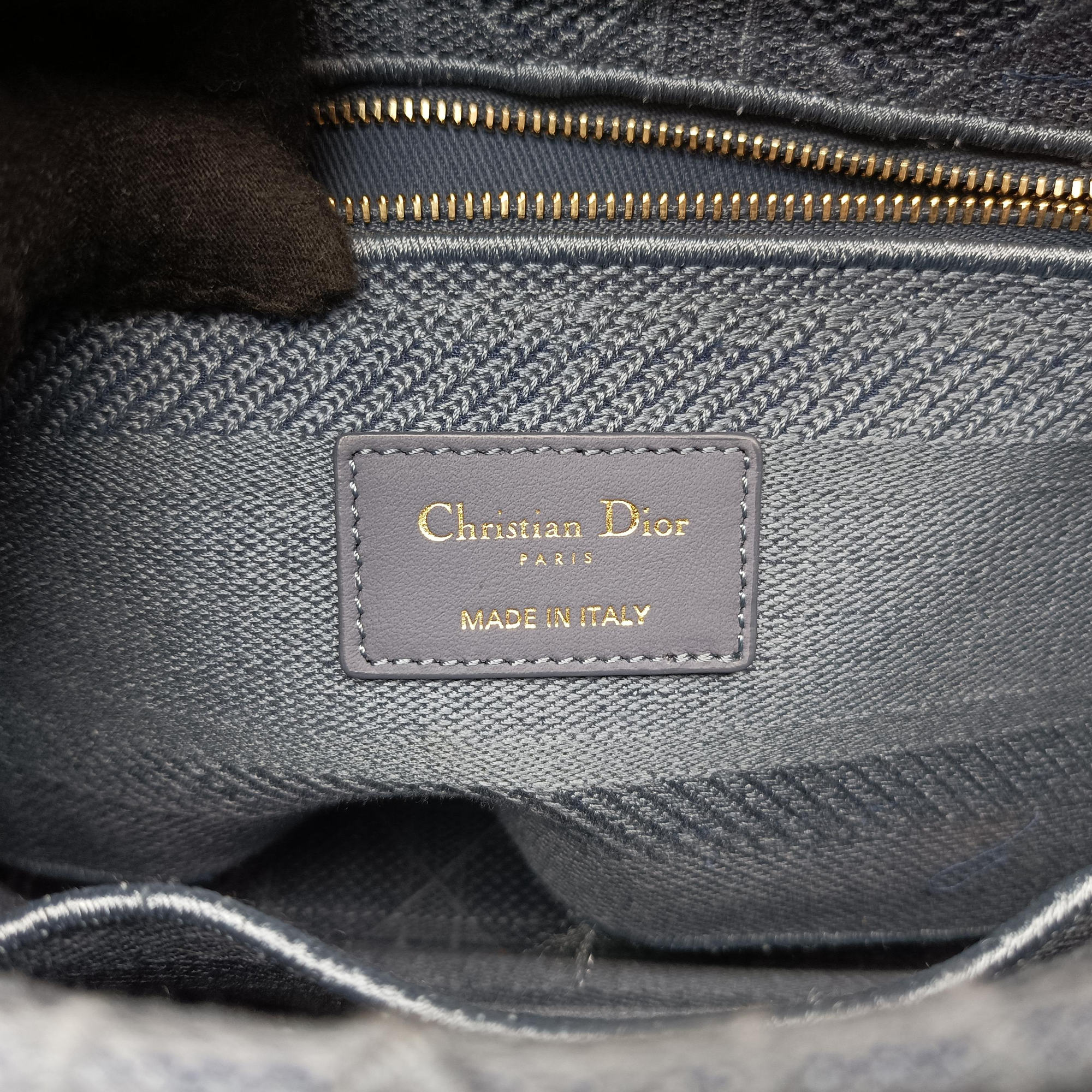 Lady Dior Navy Jacquard 50-MA-0270レディディオール ネイビー ジャガード 50-MA-0270