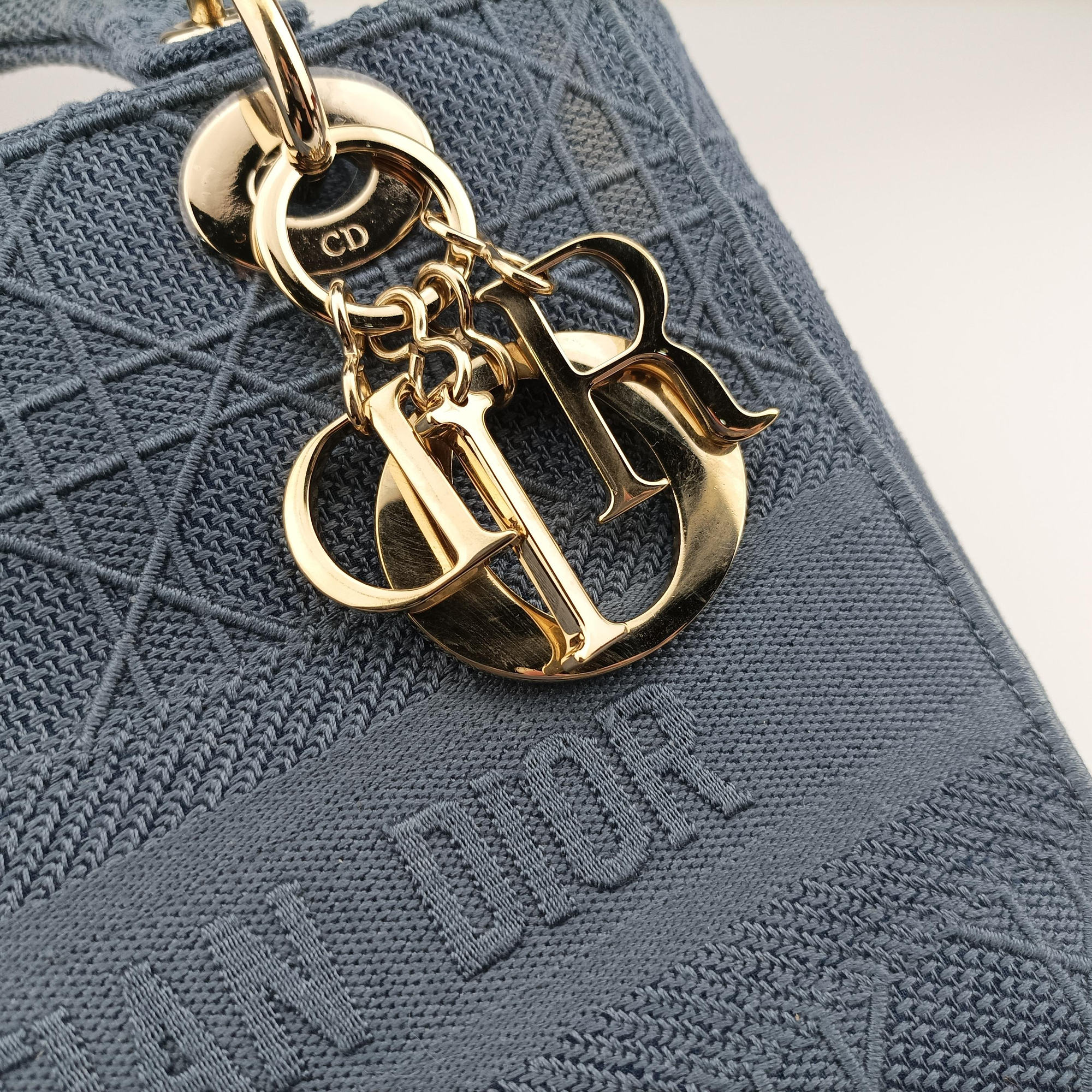 Lady Dior Navy Jacquard 50-MA-0270レディディオール ネイビー ジャガード 50-MA-0270