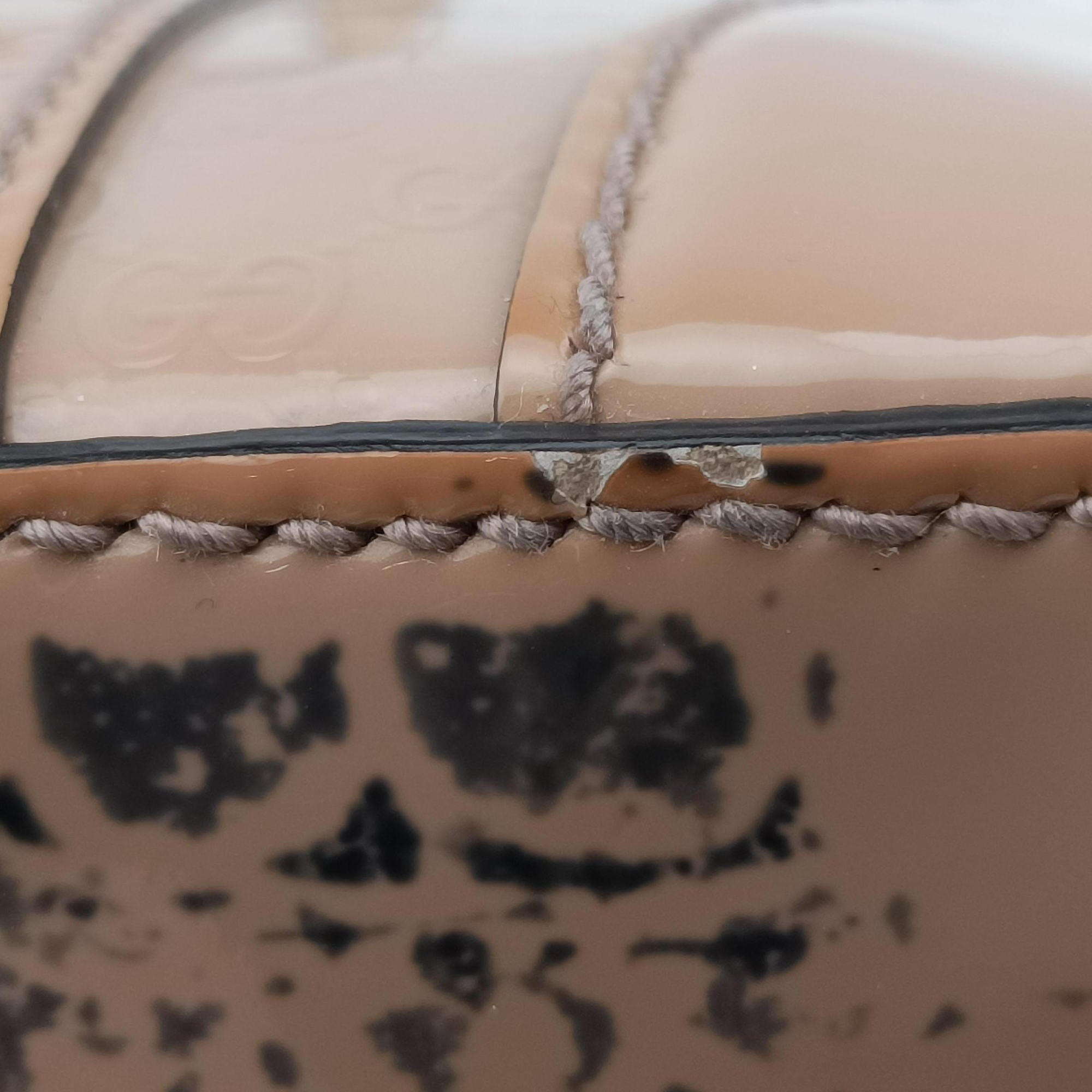 Microguccissima Beige Patent Leather 309617 B014877768マイクログッチシマ ベージュ パテント 309617 B014877768