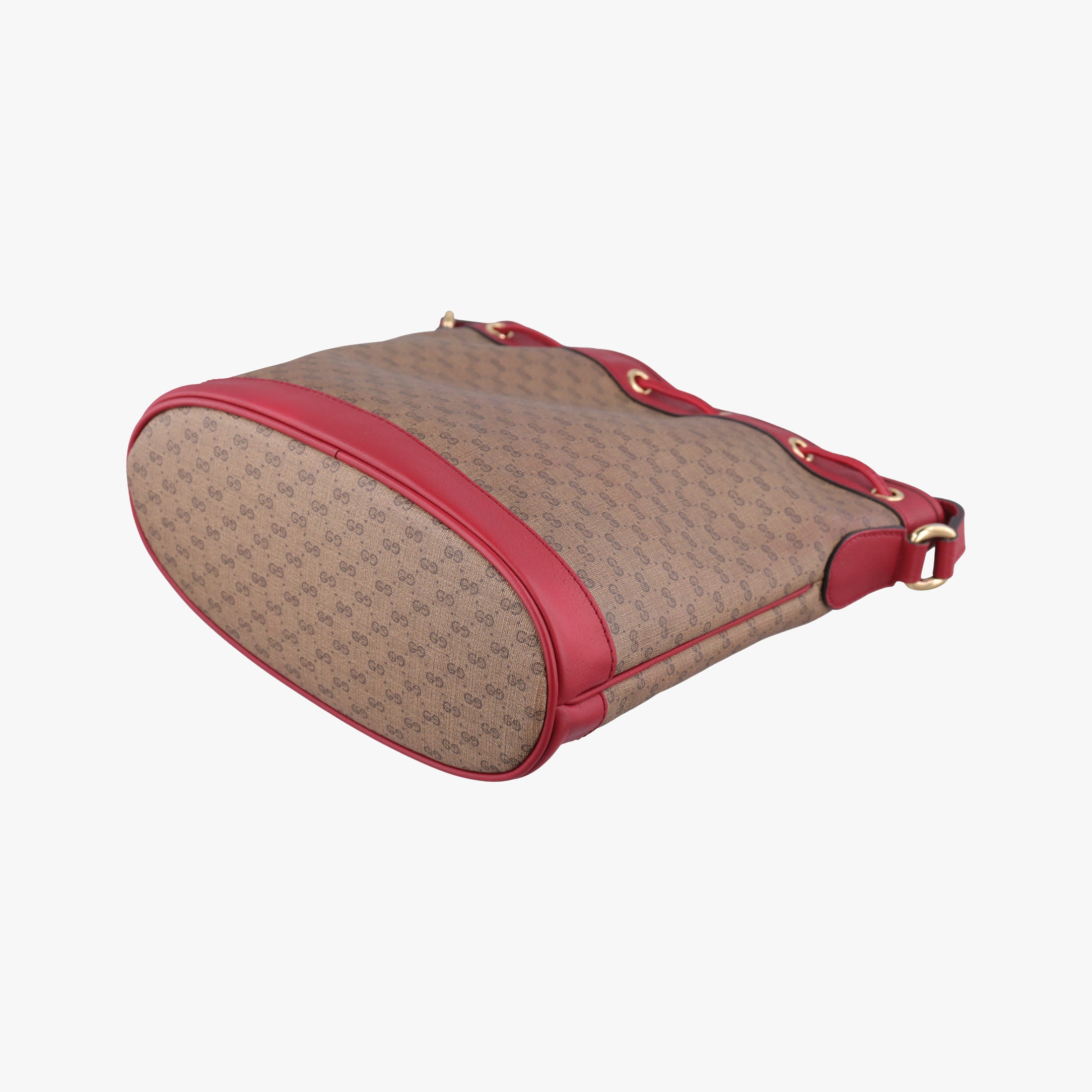 Doraemon collaboration Brown x red PVC coated canvas×Leather 655597 C034153879ドラえもんコラボ ブラウンxレッド PVCコーティングキャンバス×レザー 655597 C034153879