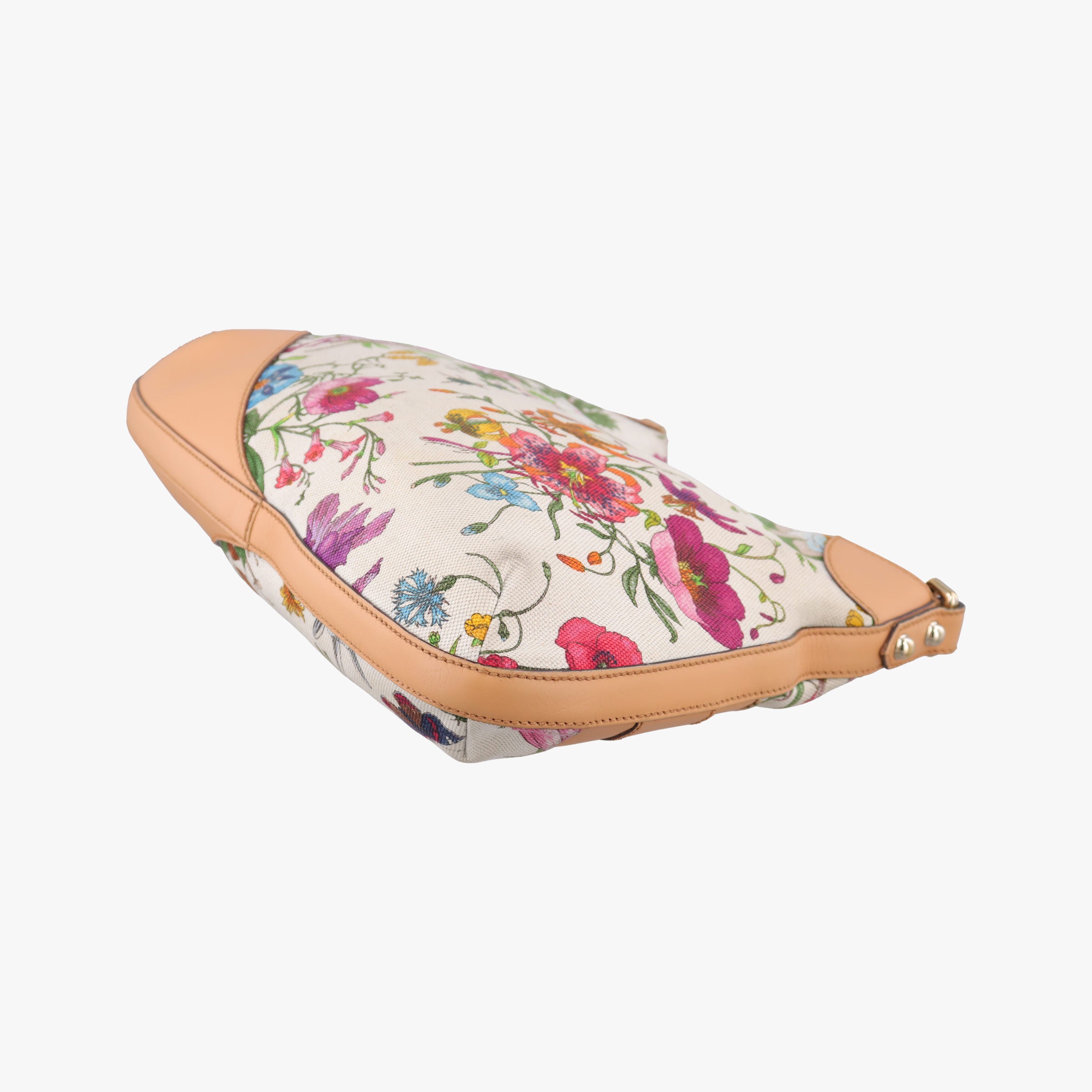 Horsebit Hobo Ivory×Pink×Multicolor canvas×leather 137388 ホースビット ホーボー アイボリー×ピンク×マルチカラー キャンバス×レザー 137388