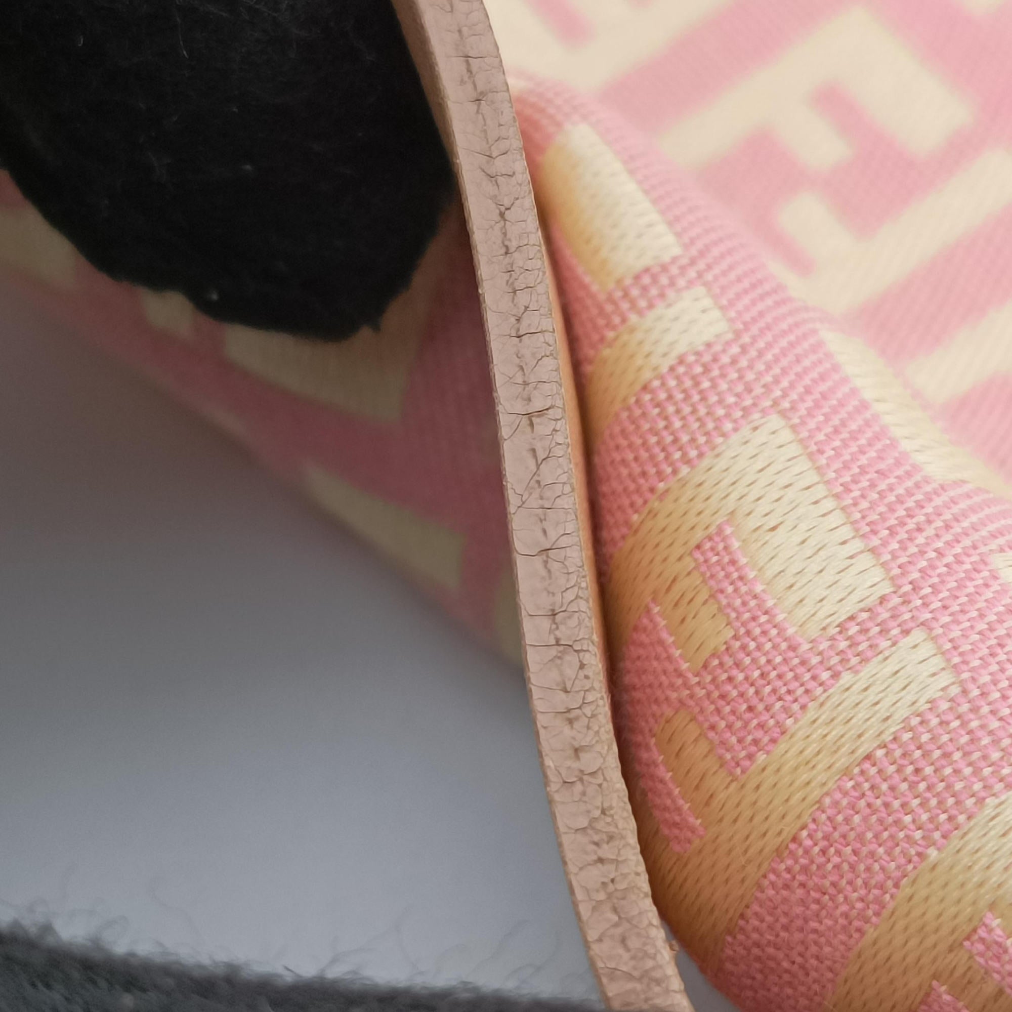 Mama Baguette Zucchino PinkxBeige Canvas 8BR001 Lot number unknownマンマバケット ズッキーノ柄 ピンクxベージュ キャンバス 8BR001 製番不明