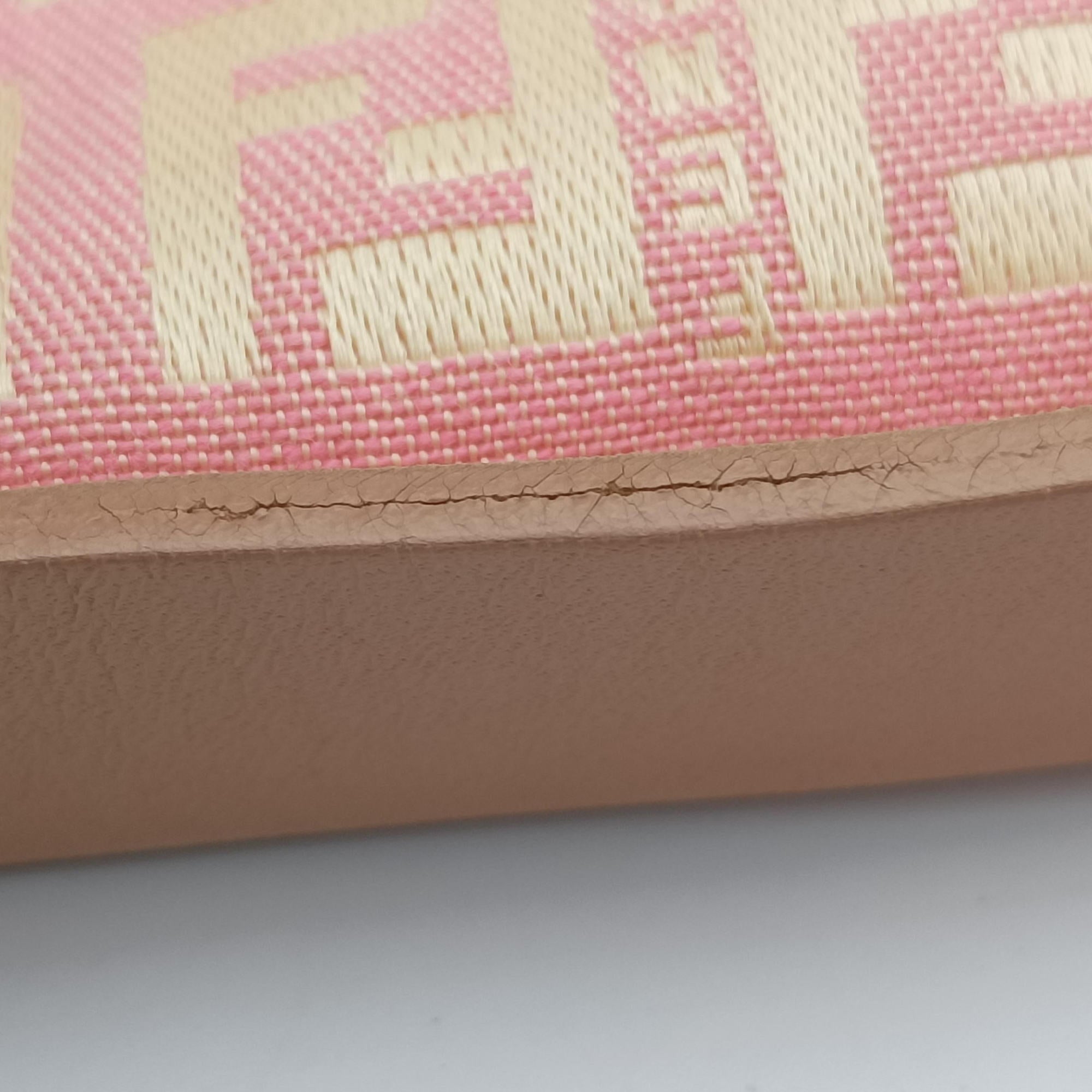 Mama Baguette Zucchino PinkxBeige Canvas 8BR001 Lot number unknownマンマバケット ズッキーノ柄 ピンクxベージュ キャンバス 8BR001 製番不明