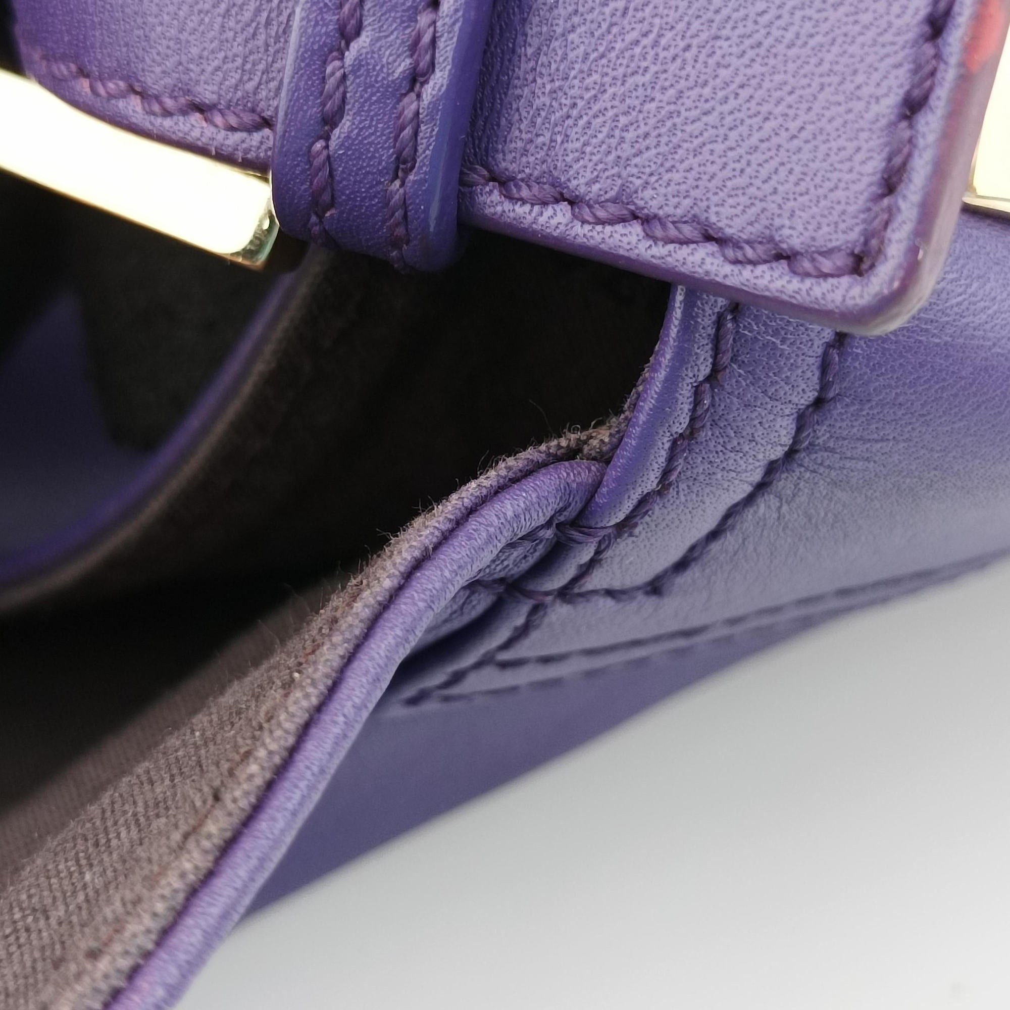 BAGUETTE Purple Leather 8BT180 8BT180-FQ5 119-2566マンマバケット パープル レザー 8BT180 8BT180-FQ5 119-2566