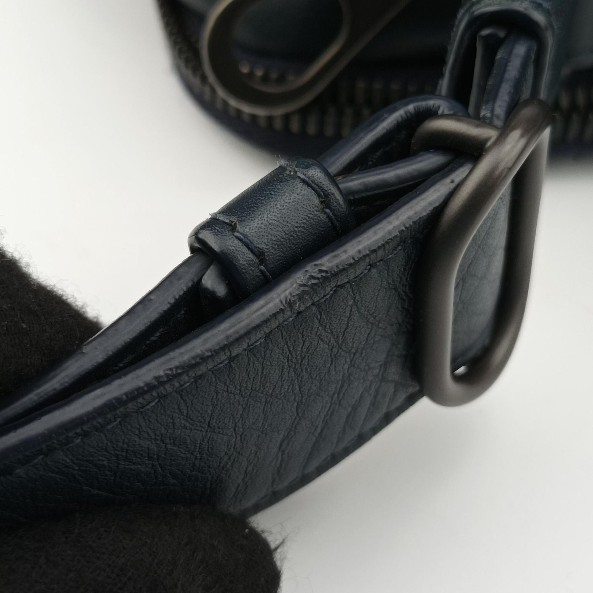 Intrecciato Navy lambskin B07532575Mイントレチャート ネイビー ラムスキン B07532575M