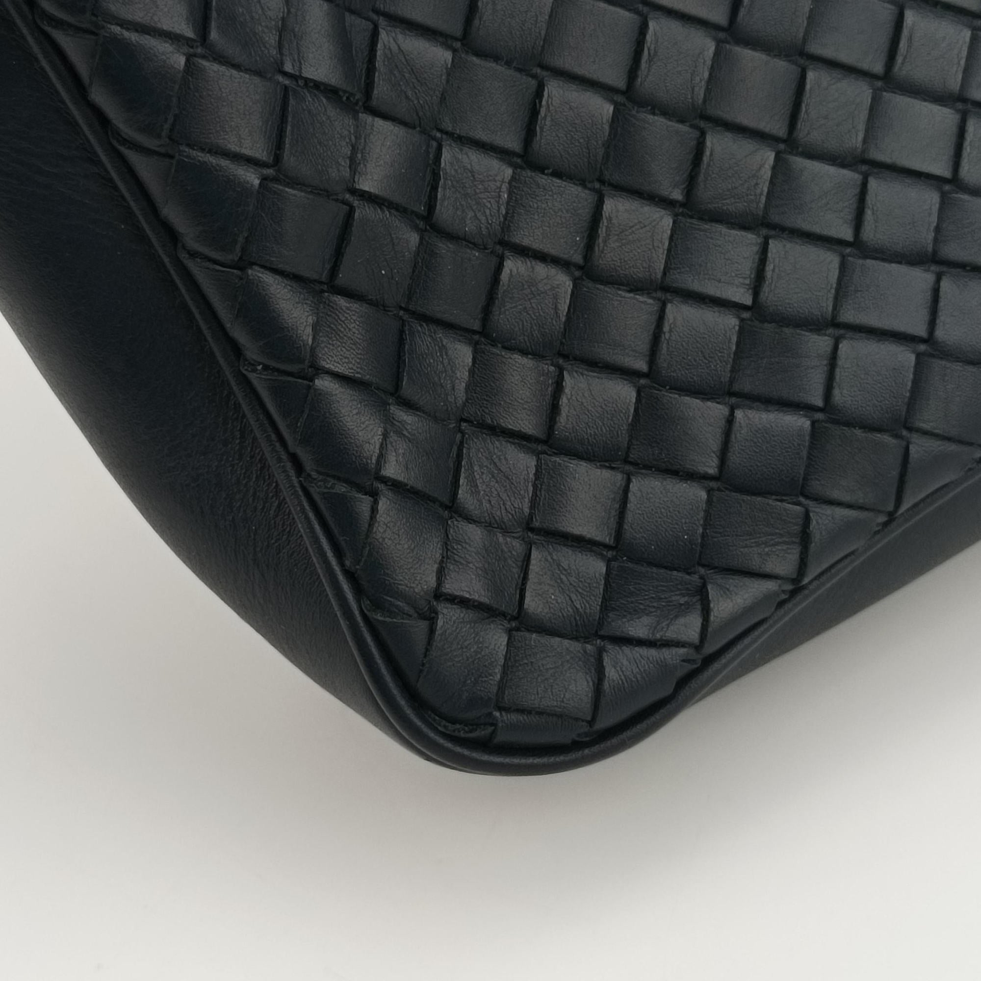 Intrecciato Navy lambskin B07532575Mイントレチャート ネイビー ラムスキン B07532575M