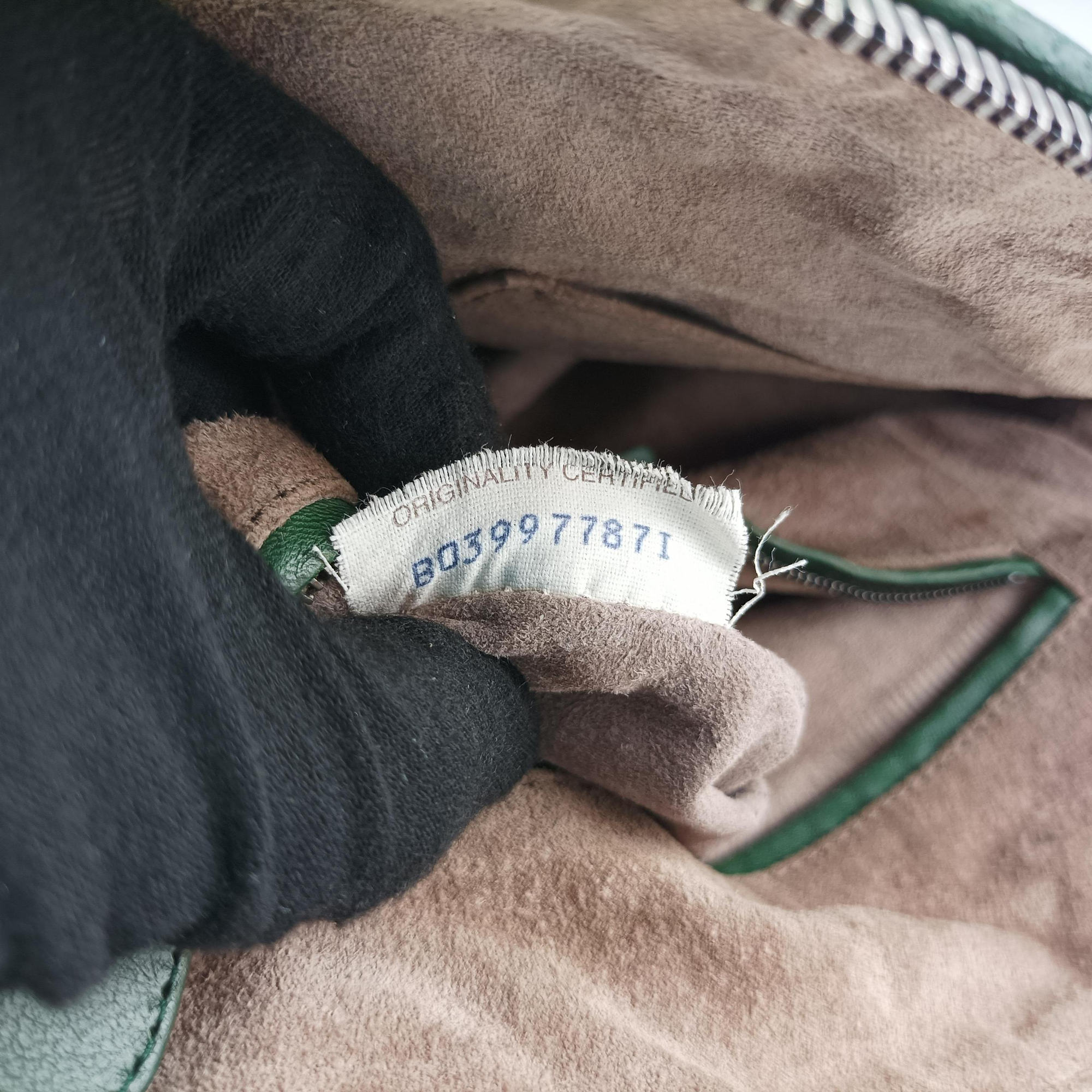 NODINI Intrecciato Green lambskin B03997787Iノディーニ イントレチャート グリーン ラムスキン B03997787I