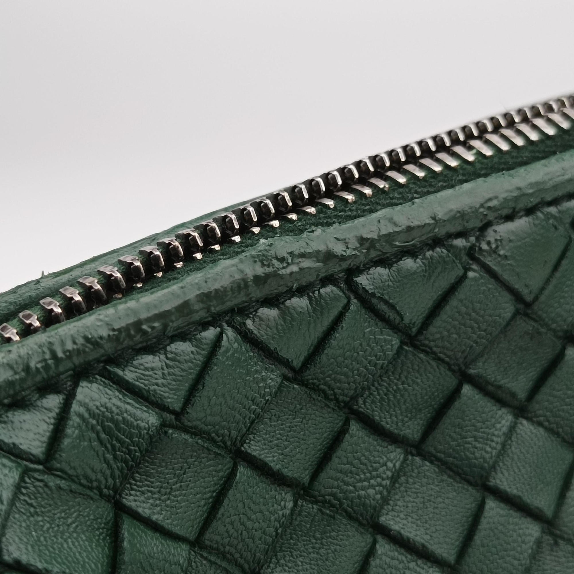 NODINI Intrecciato Green lambskin B03997787Iノディーニ イントレチャート グリーン ラムスキン B03997787I