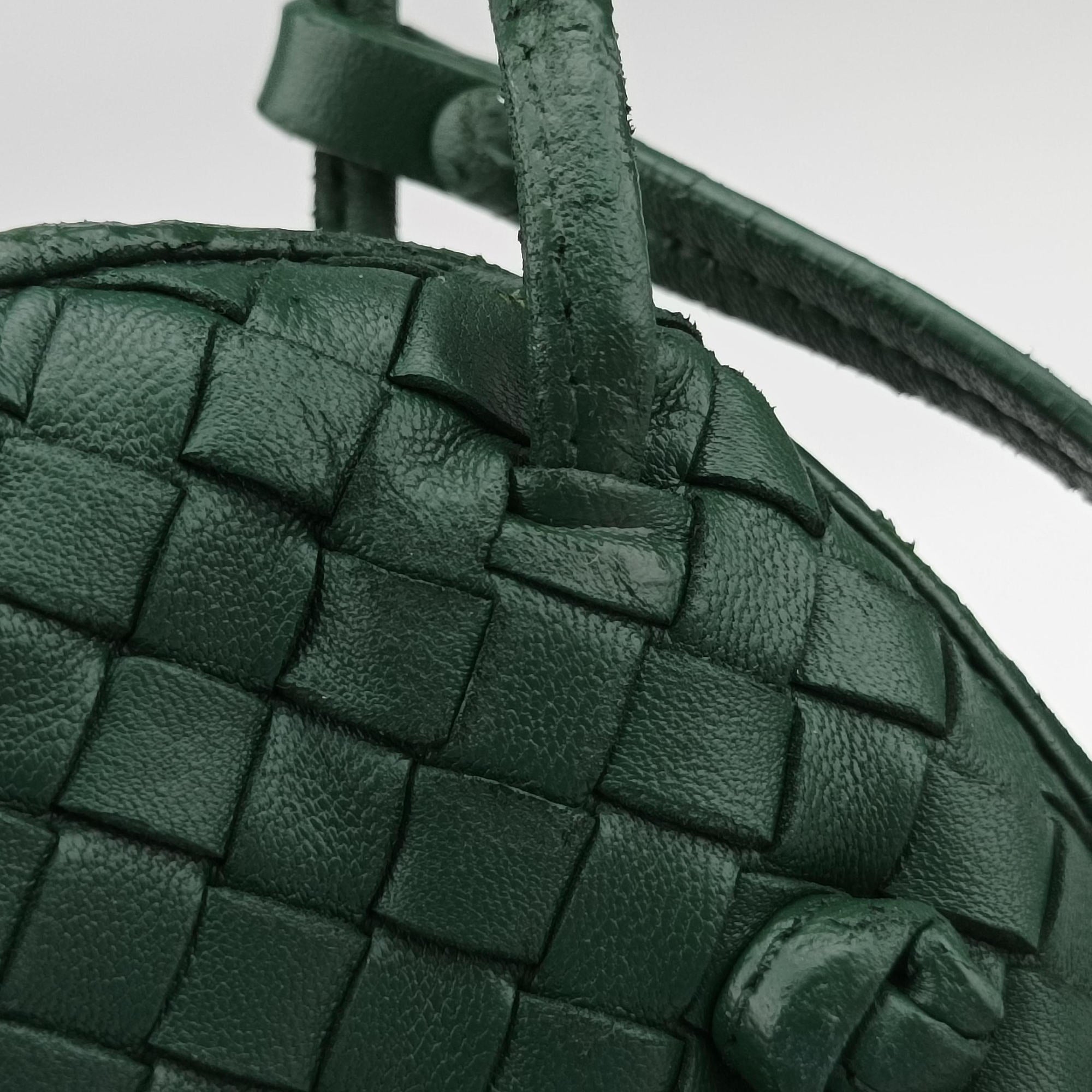 NODINI Intrecciato Green lambskin B03997787Iノディーニ イントレチャート グリーン ラムスキン B03997787I