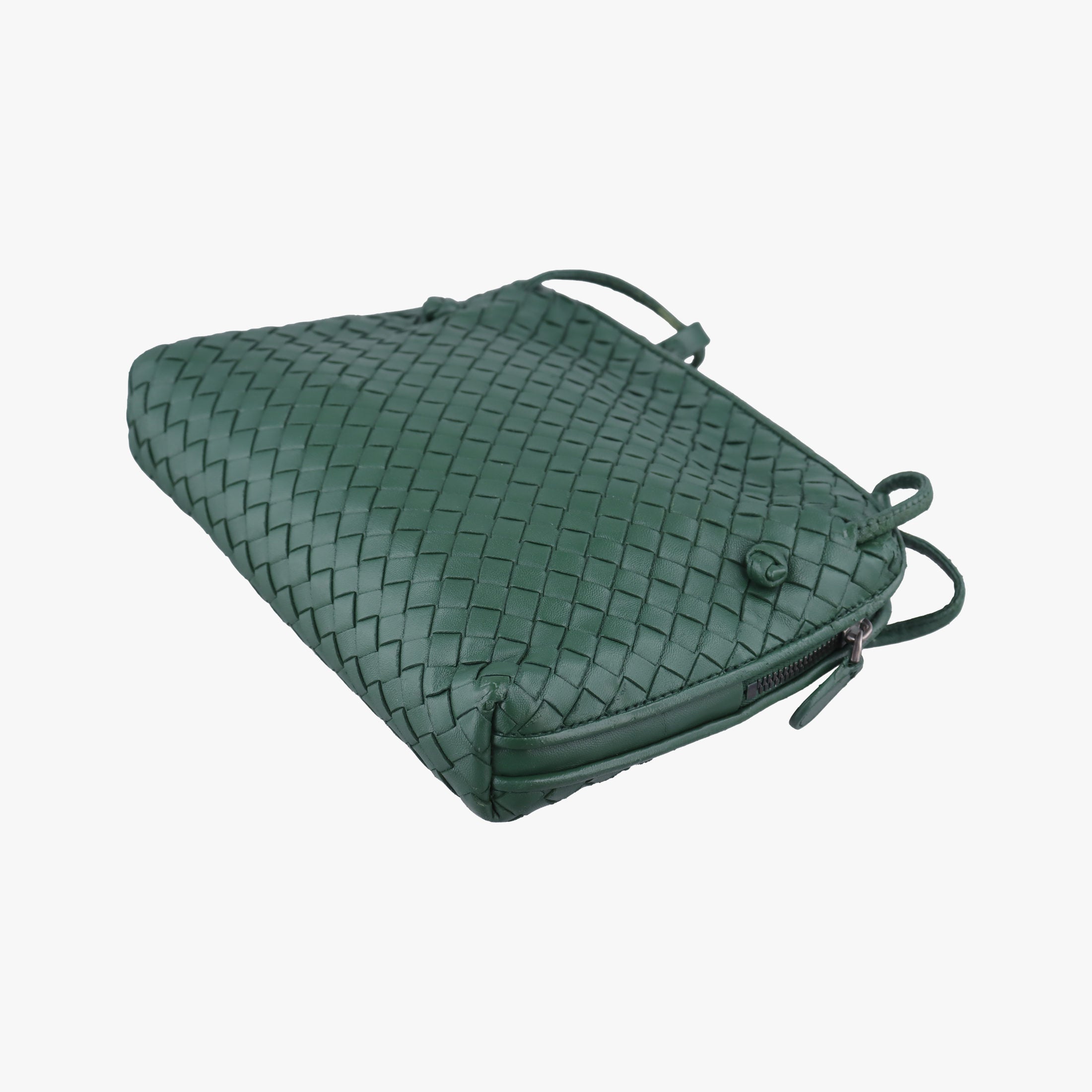 NODINI Intrecciato Green lambskin B03997787Iノディーニ イントレチャート グリーン ラムスキン B03997787I