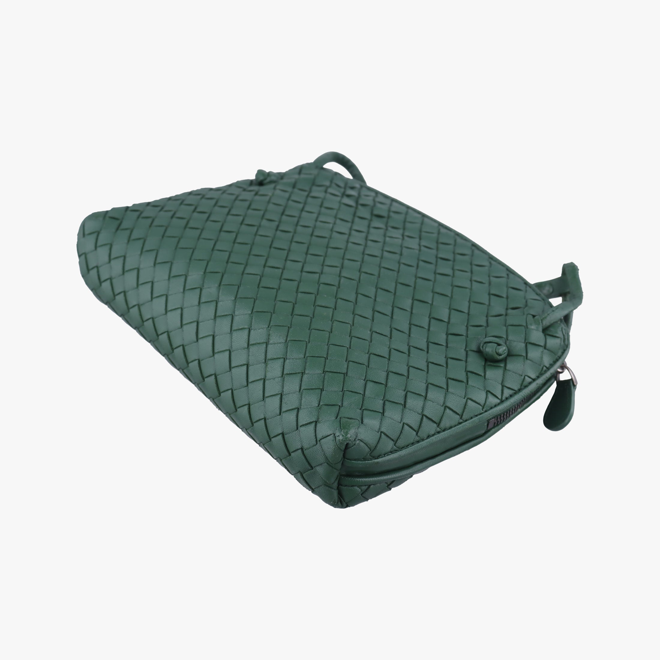 NODINI Intrecciato Green lambskin B03997787Iノディーニ イントレチャート グリーン ラムスキン B03997787I