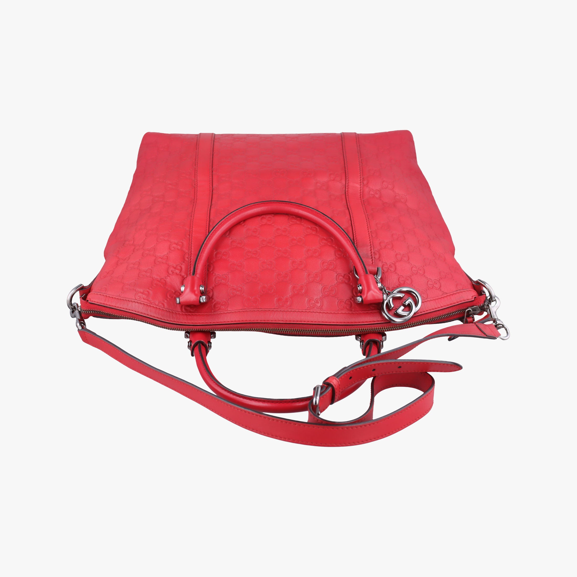 GG Charm Top Handle Red Leather 339551 G019638718GGチャーム トップ ハンドル レッド レザー 339551 G019638718