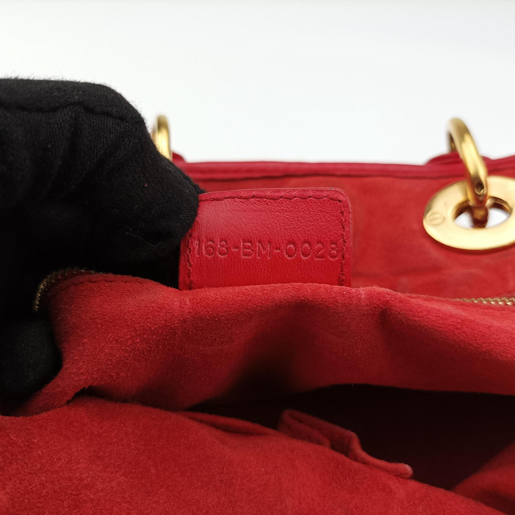 Soft Lady Dior Red lambskin 168-BM-0028ソフト レディディオール レッド ラムスキン 168-BM-0028