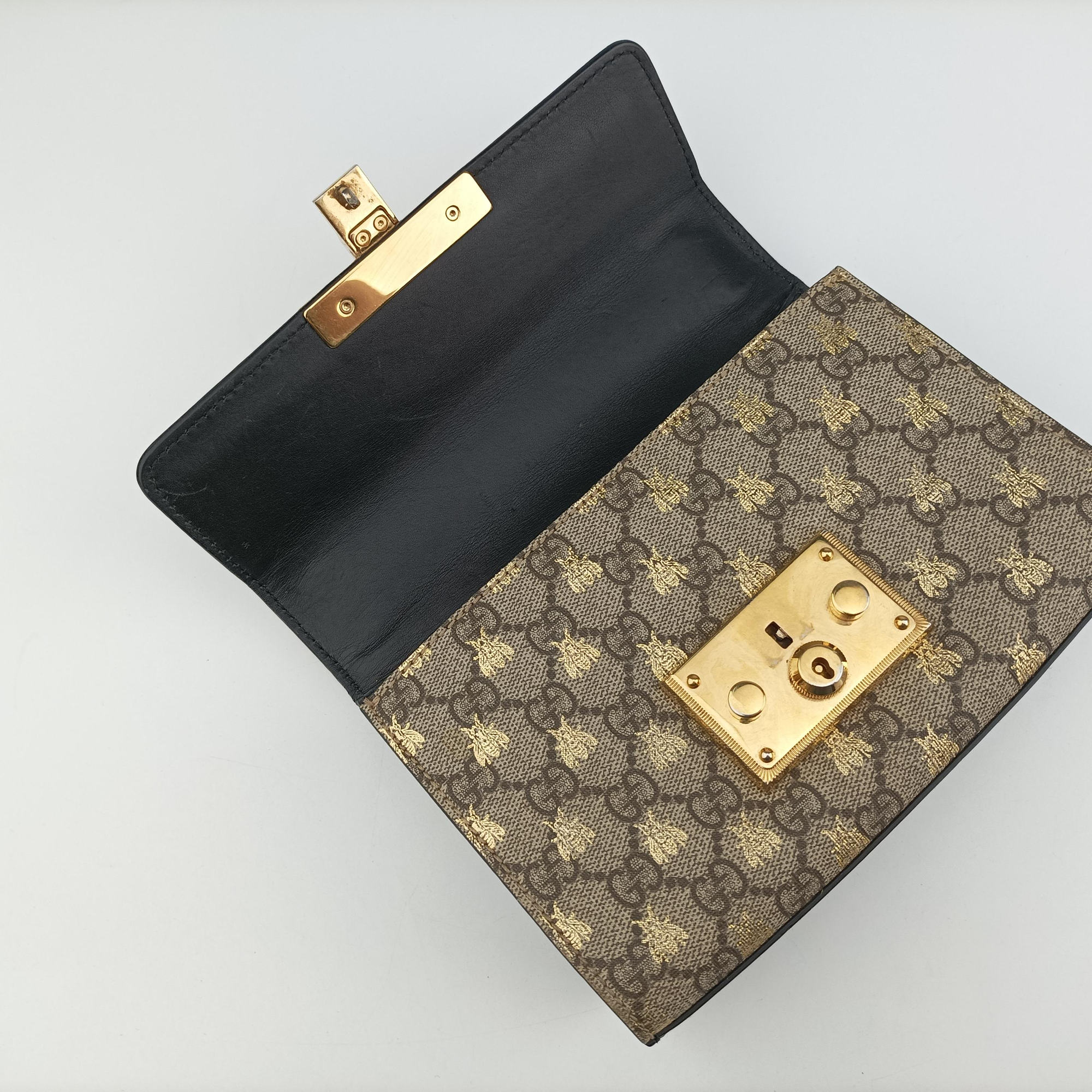 Padlock Brown PVC coated canvas 409487 F023573864パドロック ブラウン PVCコーティングキャンバス 409487 F023573864