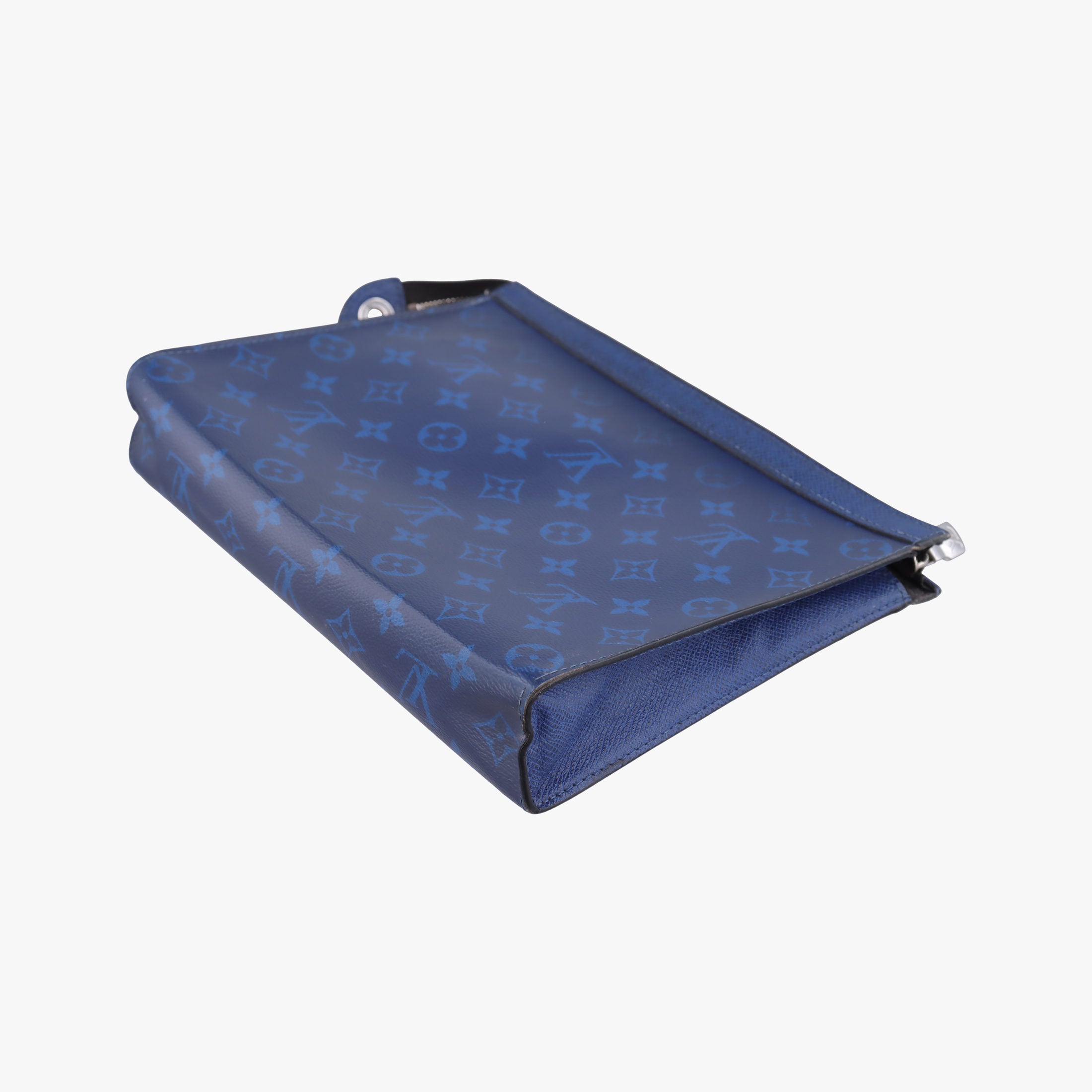Taigarama Pochette Voyage MM Cobalt × Pacific Blue Taiga Leather × Canvas M30423 IC Chipタイガラマ ポシェット・ヴォワヤージュ MM コバルト × パシフィック・ブルー タイガ・レザー × モノグラム M30423 ICチップ