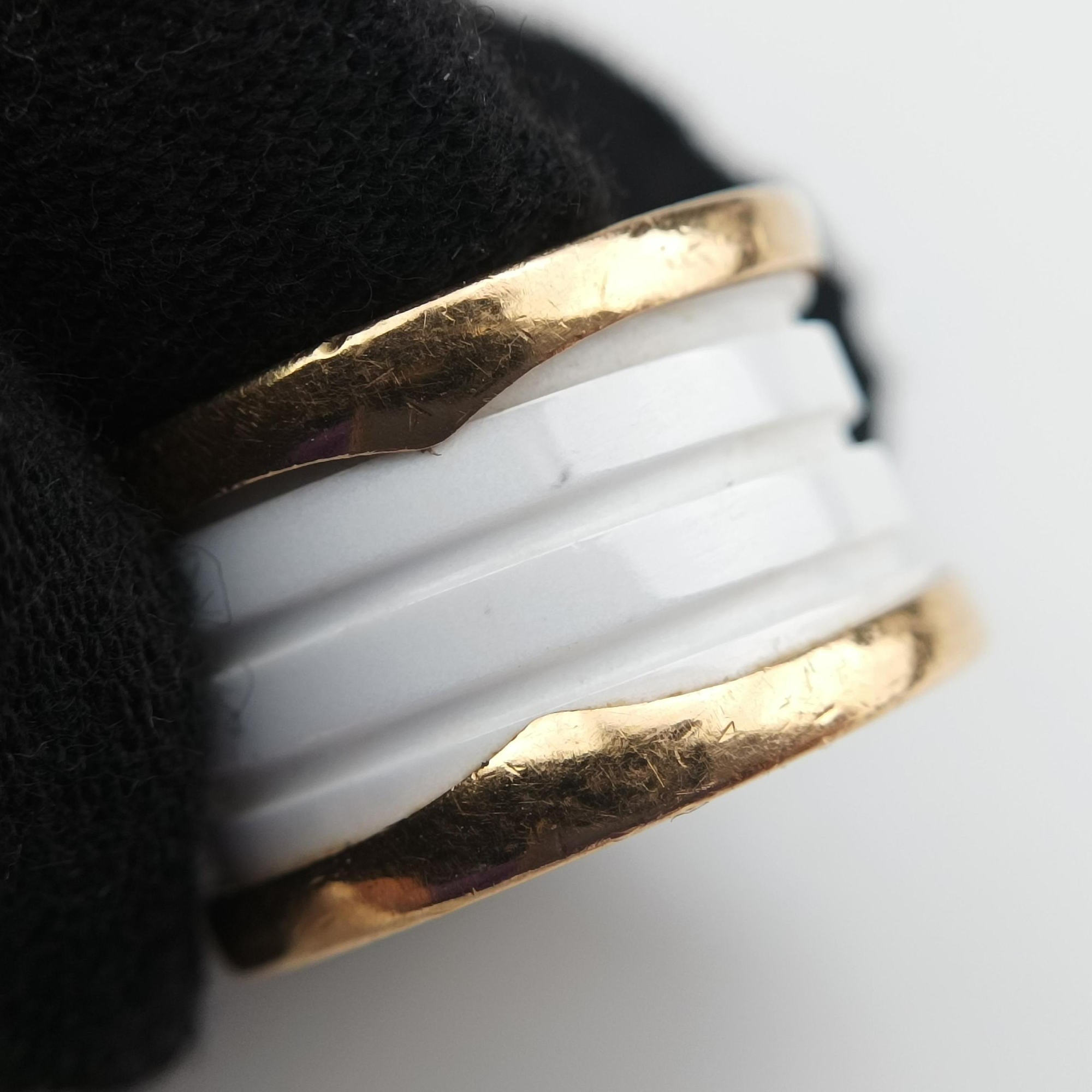 B-zero1 White×golden AU750 345830 A6ZEFFビーゼロワン ホワイト×ゴールド AU750 345830 A6ZEFF