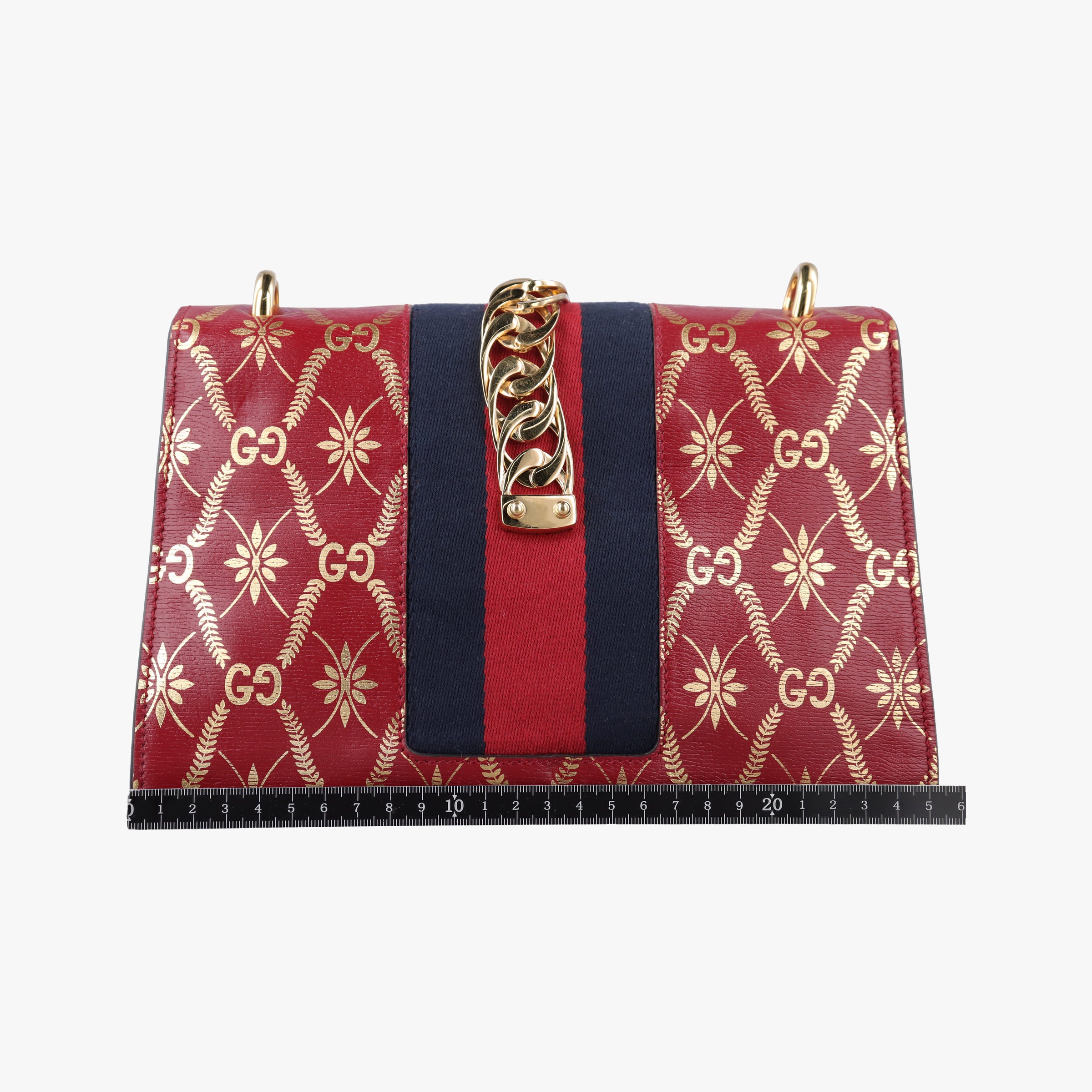Sylvie red×Multicolour Leather 524405 E031296448シルヴィ レッド×マルチカラー レザー 524405 E031296448