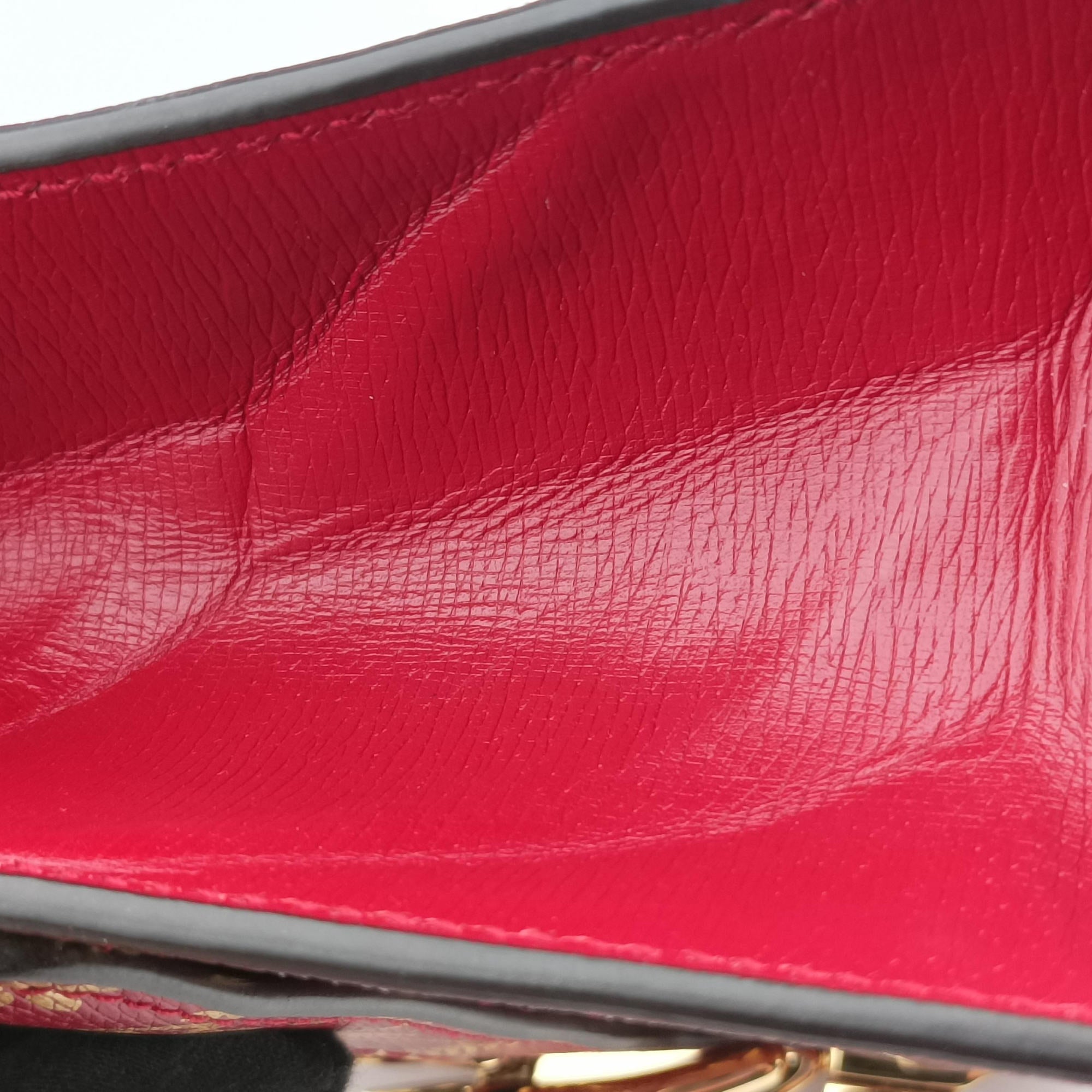 Sylvie red×Multicolour Leather 524405 E031296448シルヴィ レッド×マルチカラー レザー 524405 E031296448