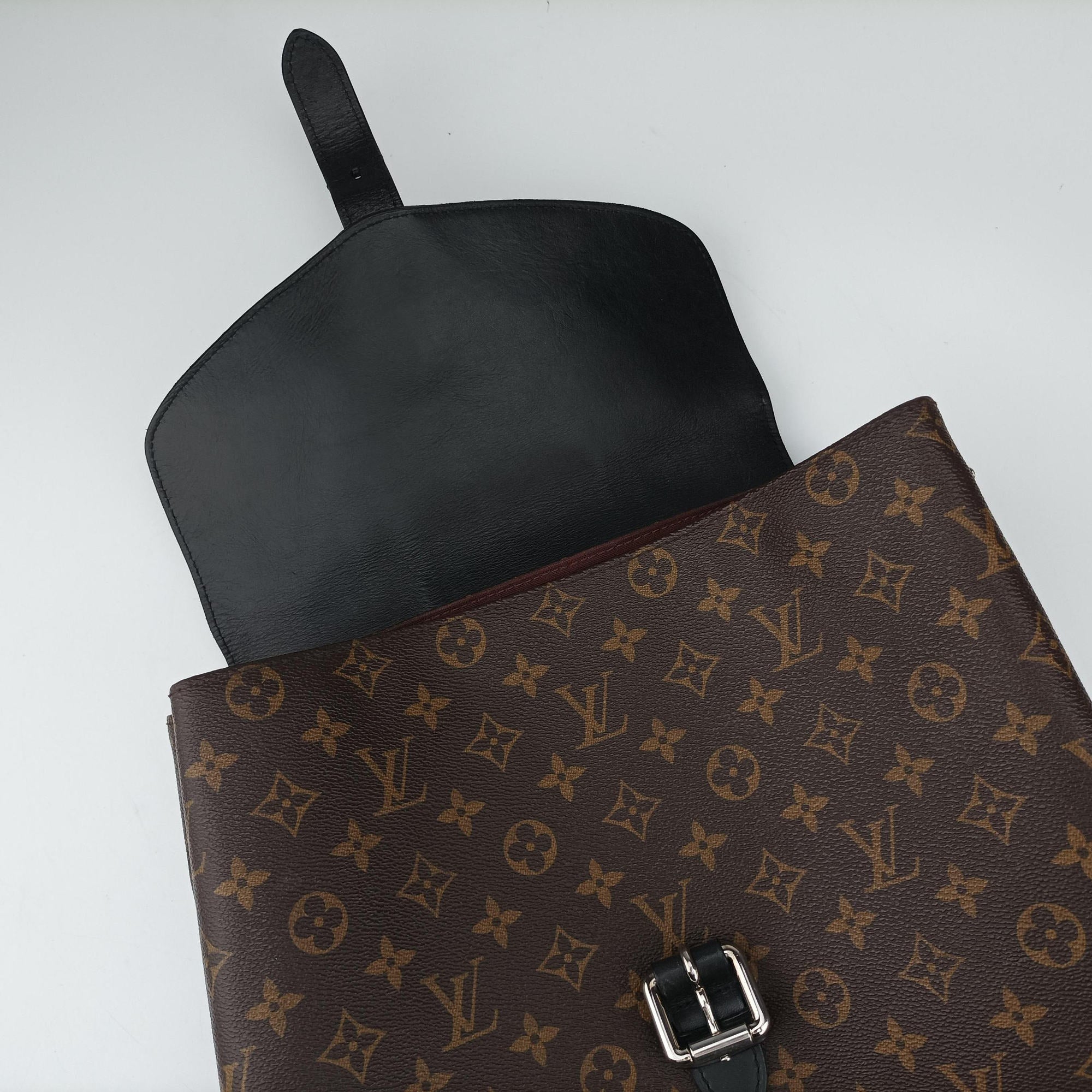 PALK Brown×black Monogram MACASSAR×calf leather M40637 SR2185パルク モノグラム/ブラウン×ブラック モノグラム マカサー×カーフレザー M40637 SR2185
