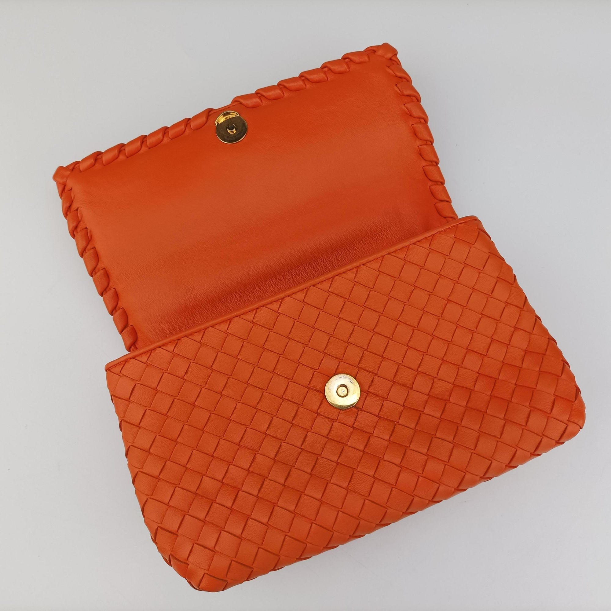Intrecciato Olimpia Orange lambskin B08467521Iイントレチャート オリンピア オレンジ ラムスキン B08467521I