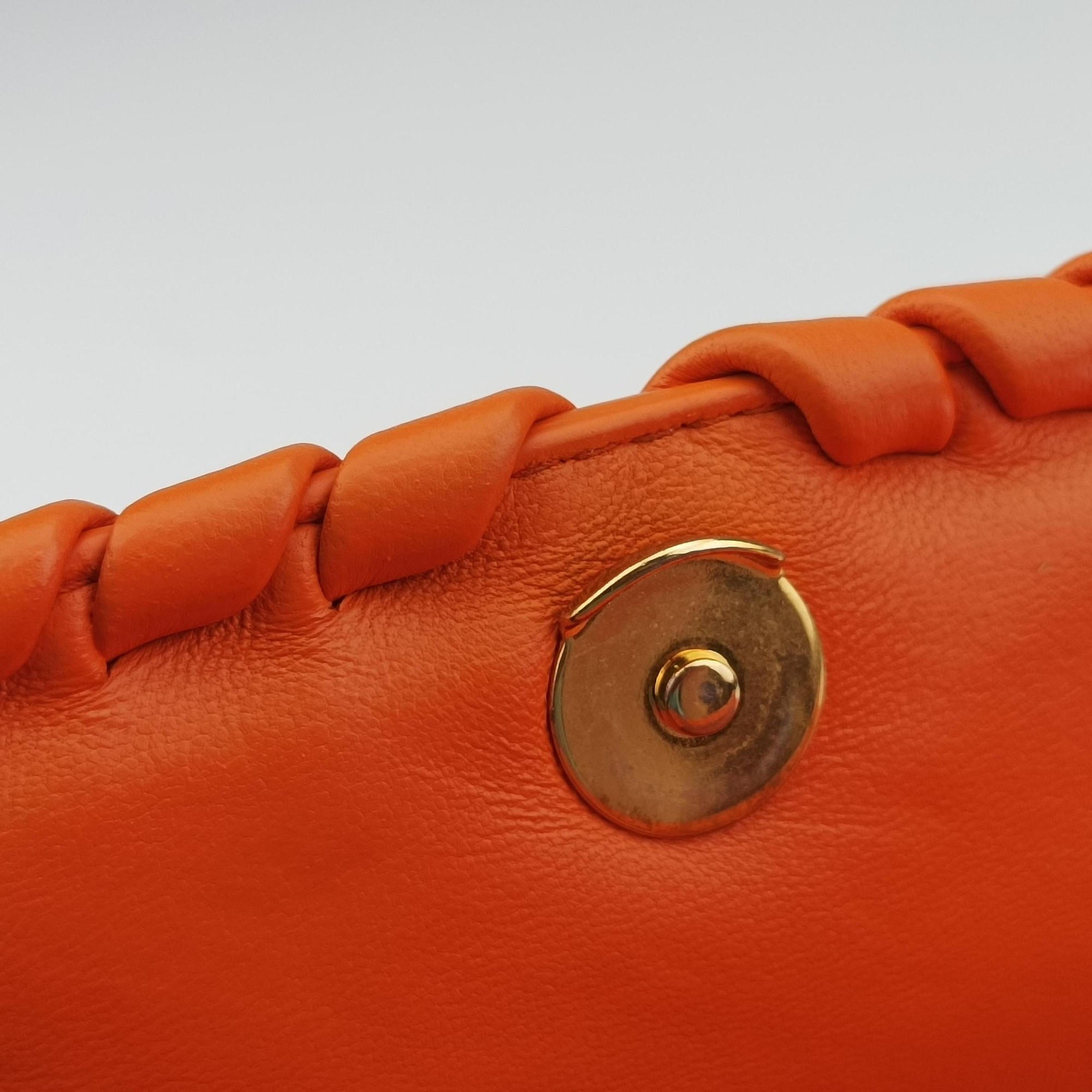 Intrecciato Olimpia Orange lambskin B08467521Iイントレチャート オリンピア オレンジ ラムスキン B08467521I