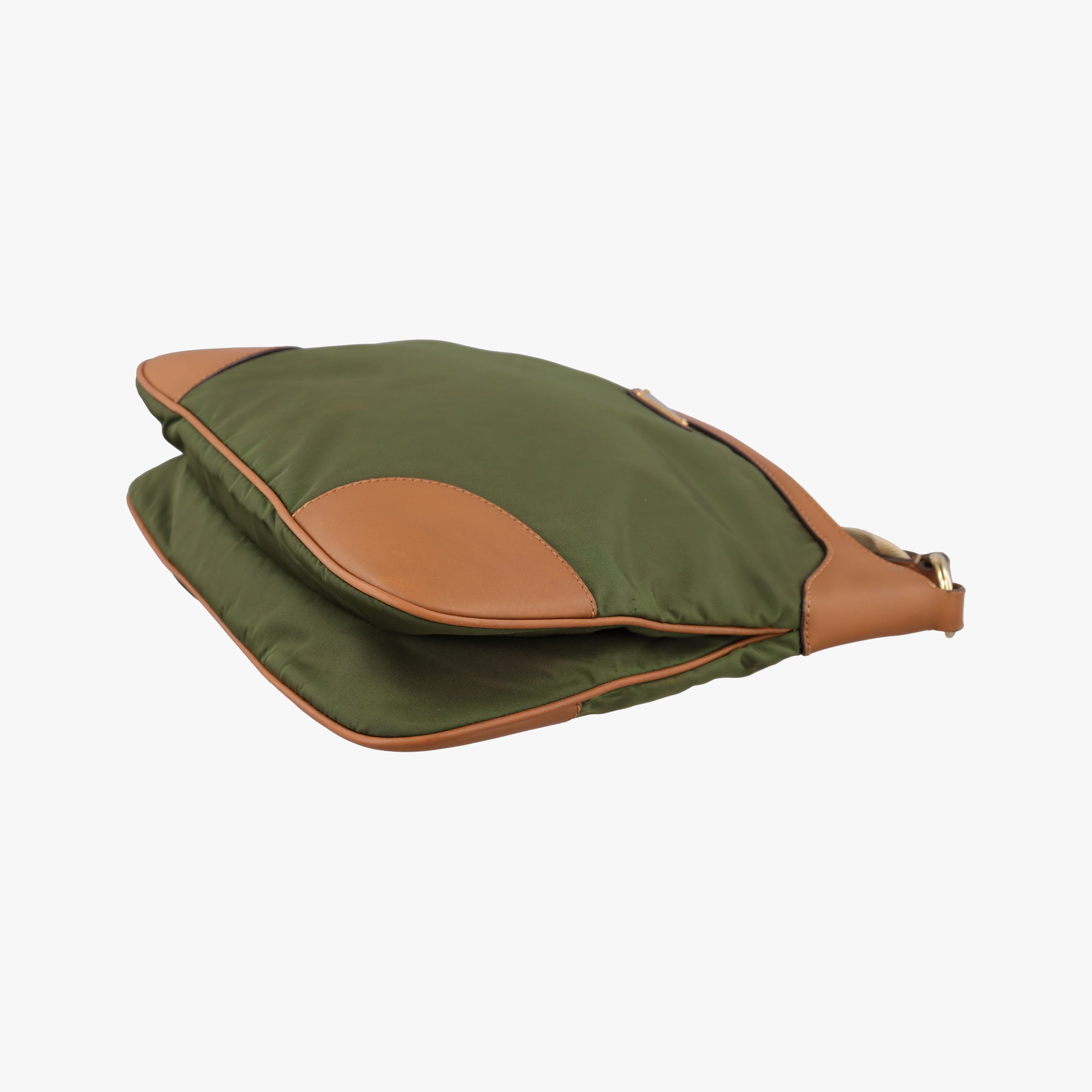 triangle logo Green x brown Nylon x leather 129トライアングルロゴ グリーン×ブラウン ナイロンxレザー 129