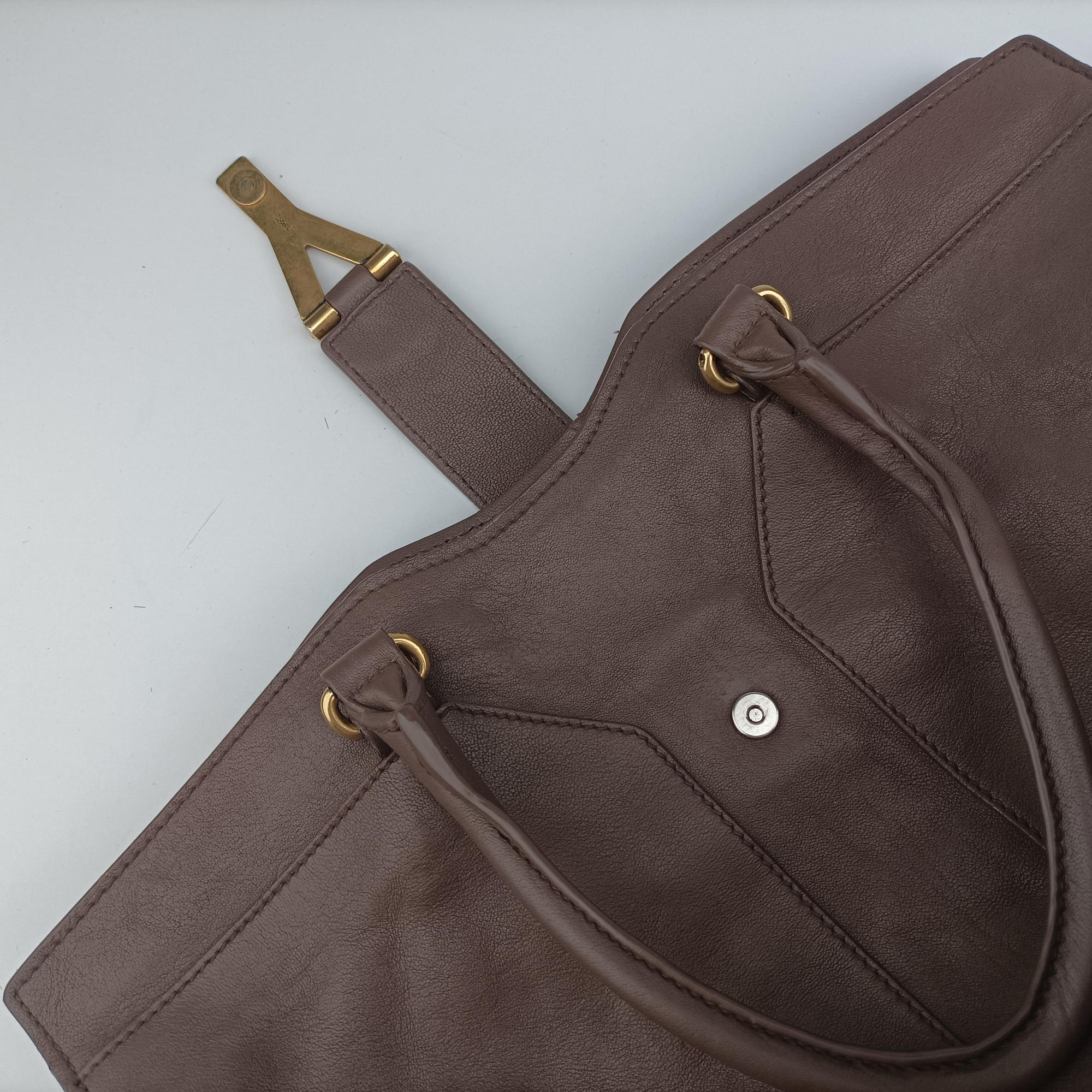 Y LIGNE Petit Cabas Brown Leather 275091 275091.529258カバス ブラウン レザー 275091 275091.529258