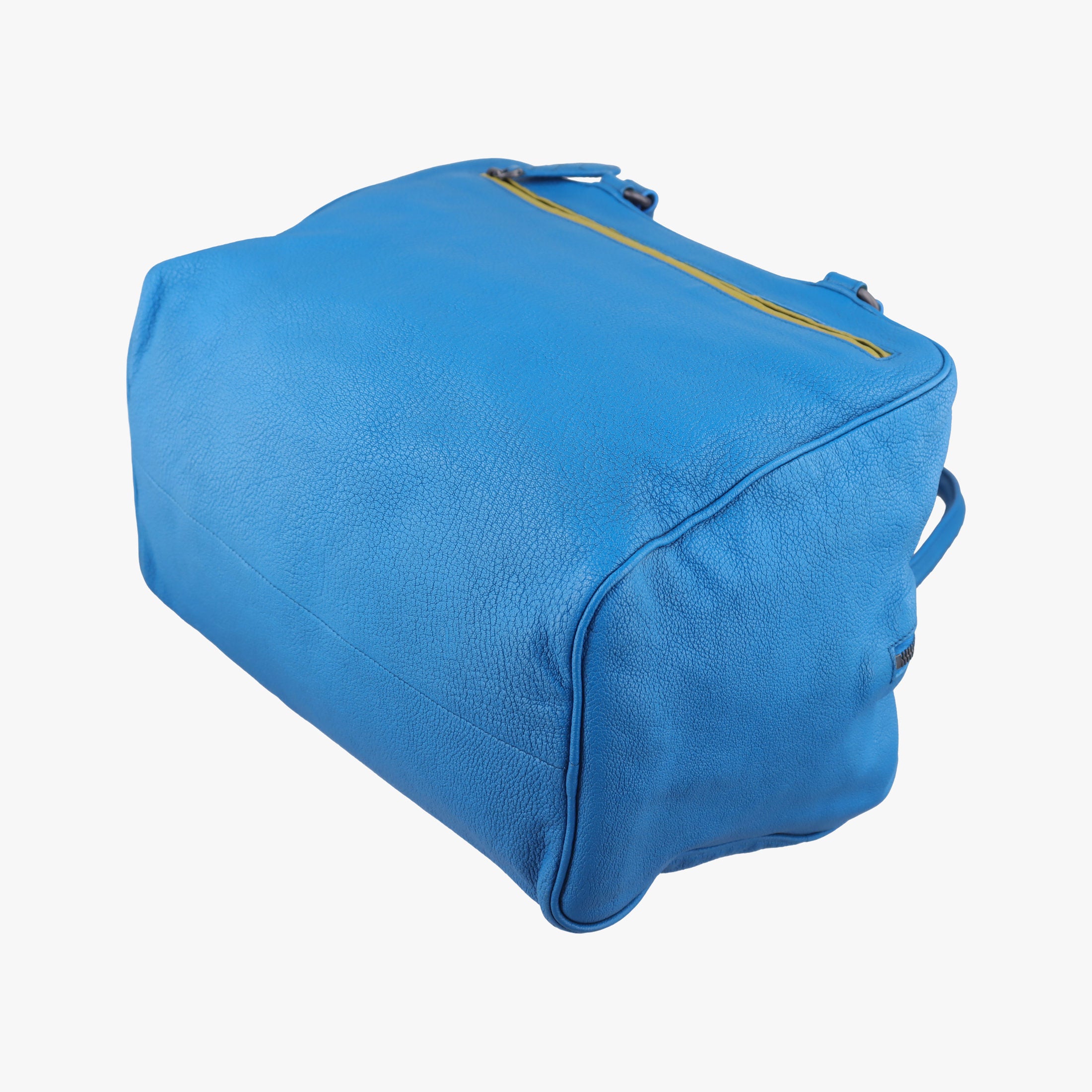 Boston Zip Detail Blue Leather B03080272Rボストン ジップ ブルー レザー B03080272R