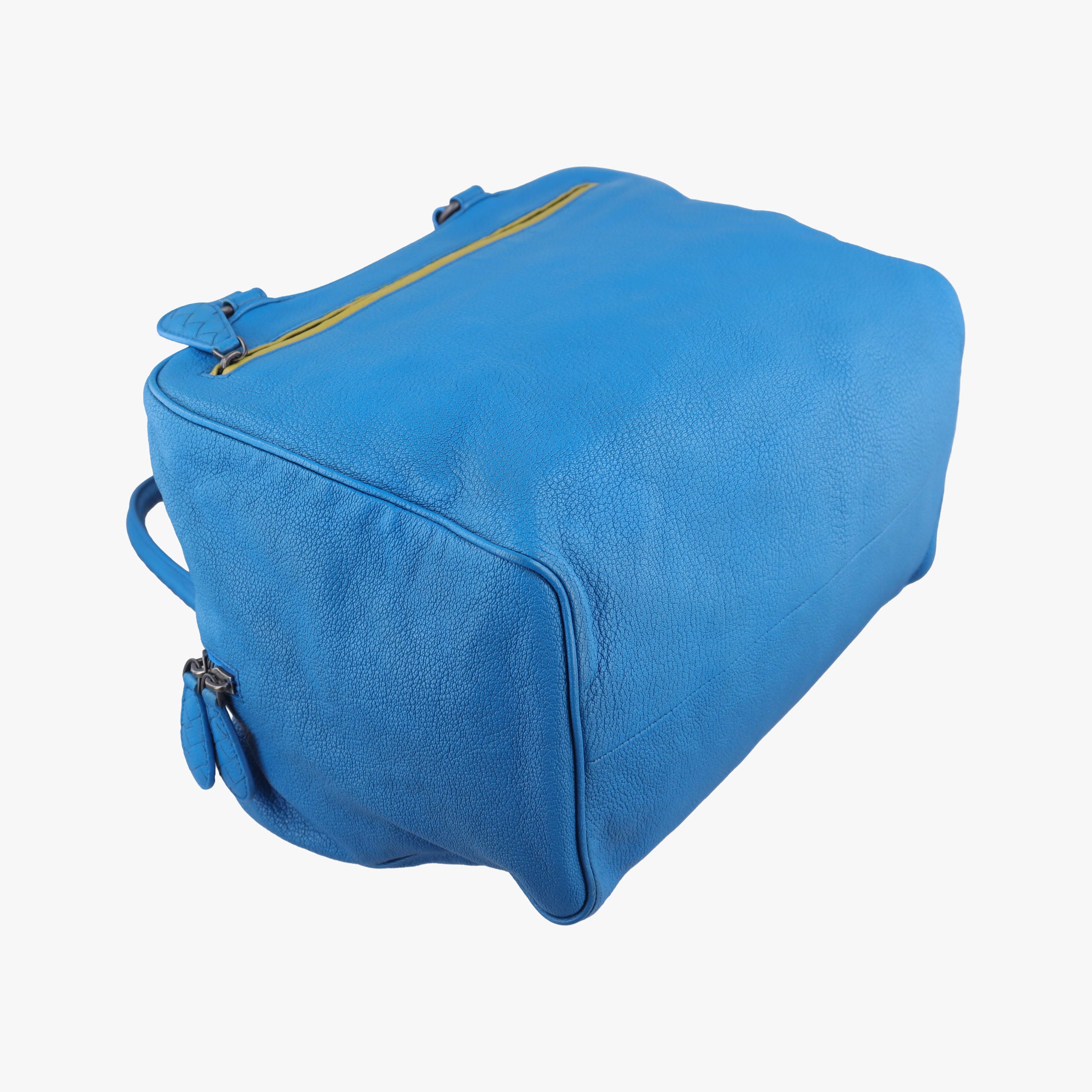 Boston Zip Detail Blue Leather B03080272Rボストン ジップ ブルー レザー B03080272R