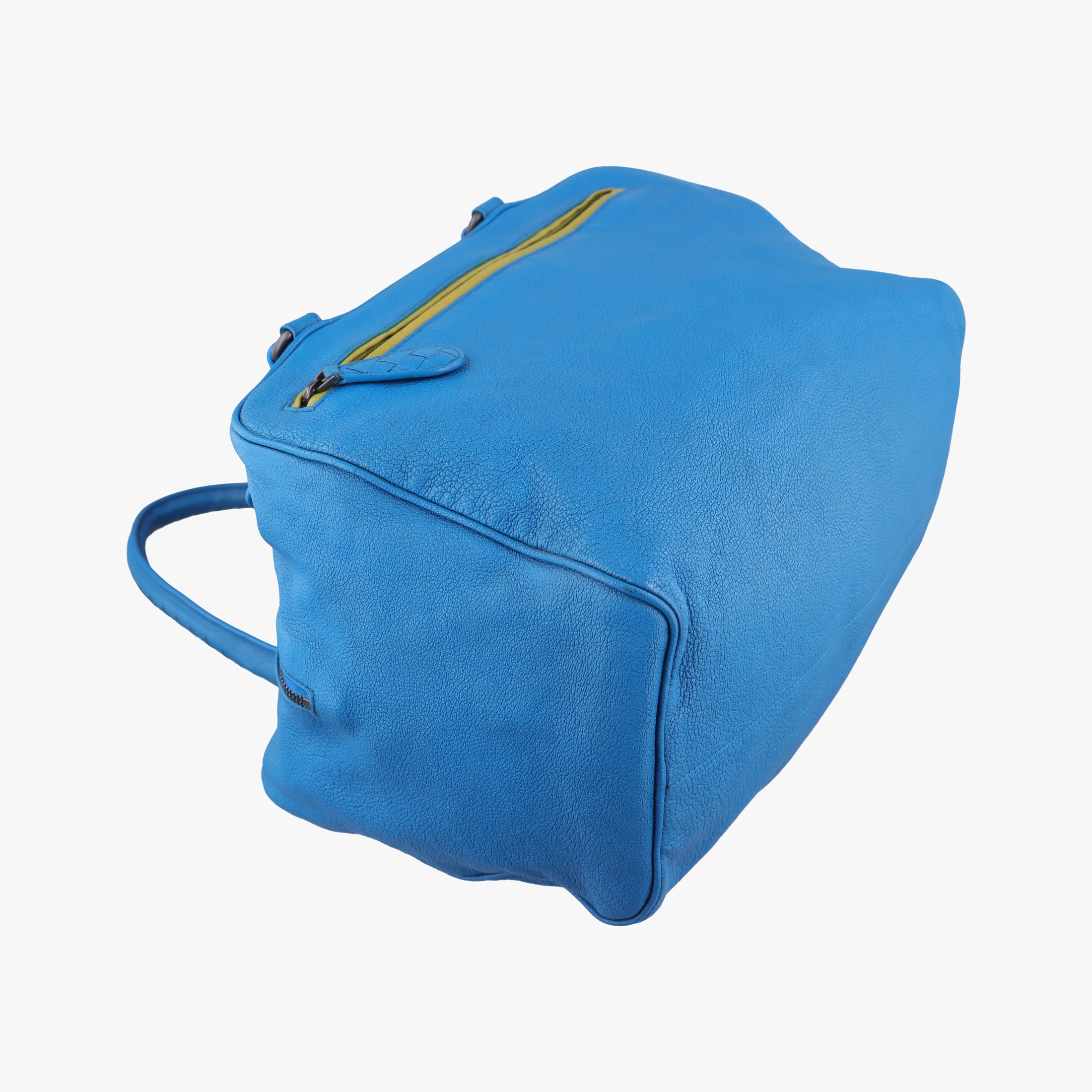 Boston Zip Detail Blue Leather B03080272Rボストン ジップ ブルー レザー B03080272R